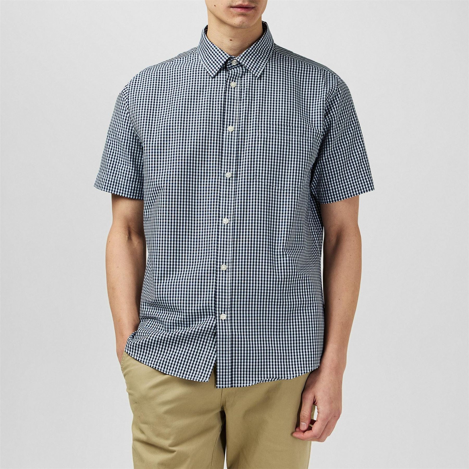 Fabric Mens Short Sleeve Poplin Shirt