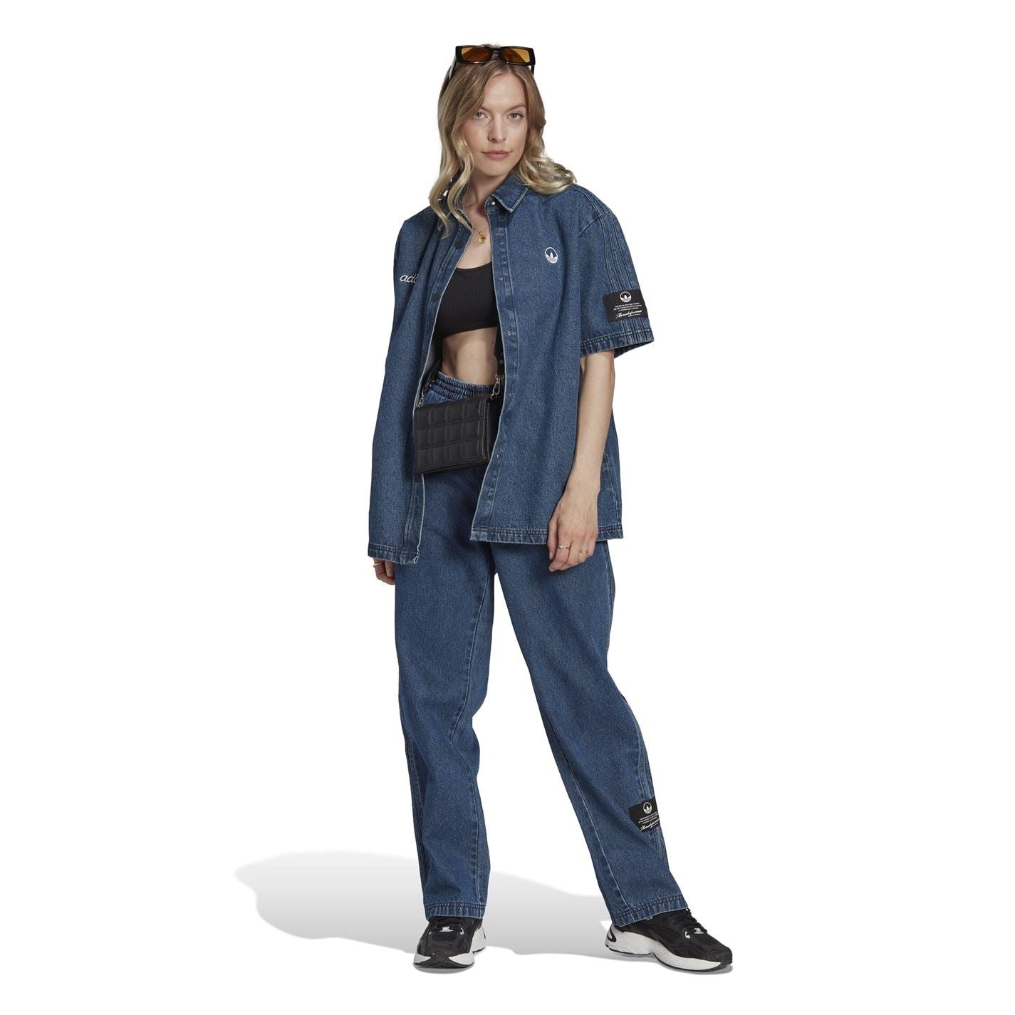 adidas Originals Denim Relaxed Fit Short Sleeve Shirt