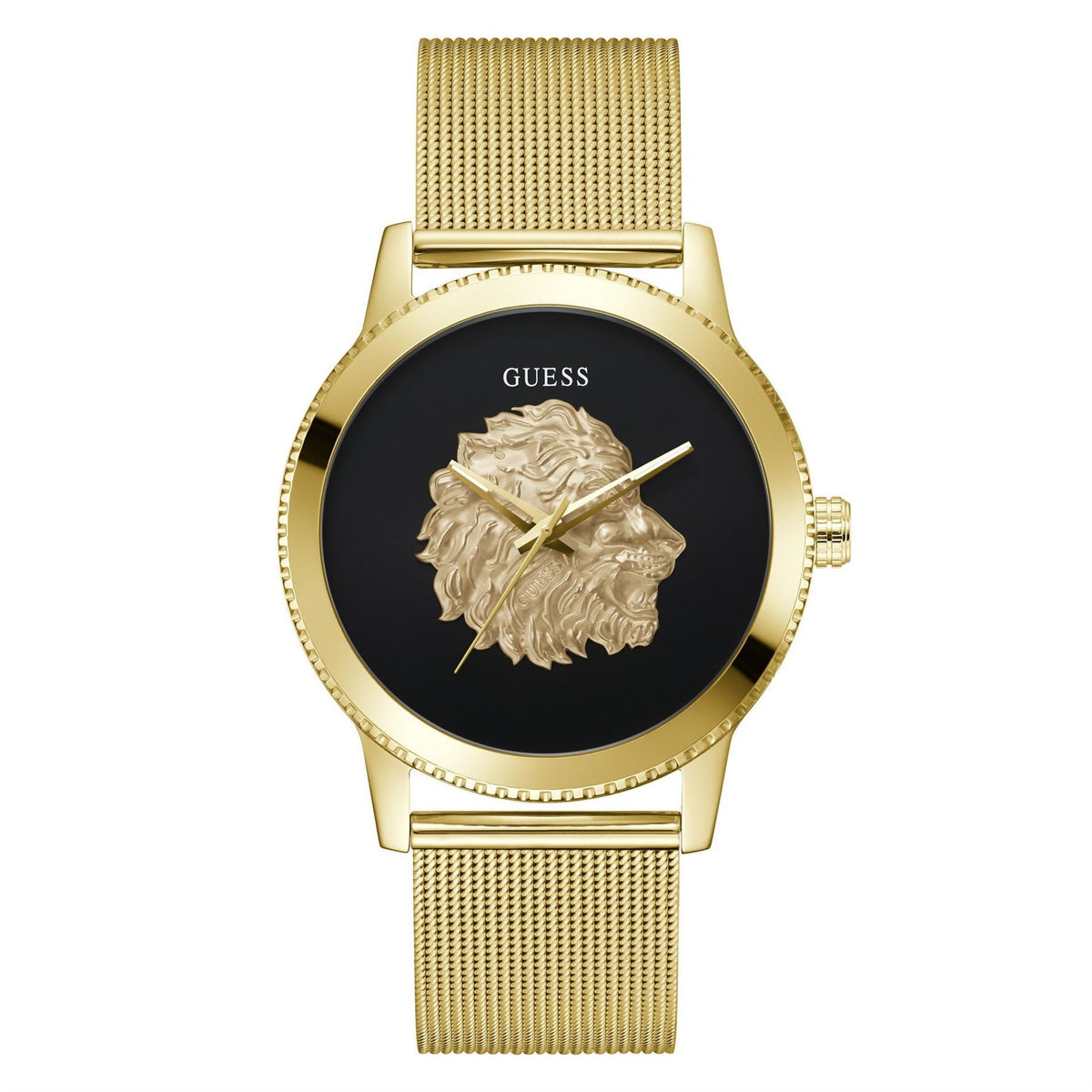 Guess Stainless Steel Mesh Analogue Quartz Watch