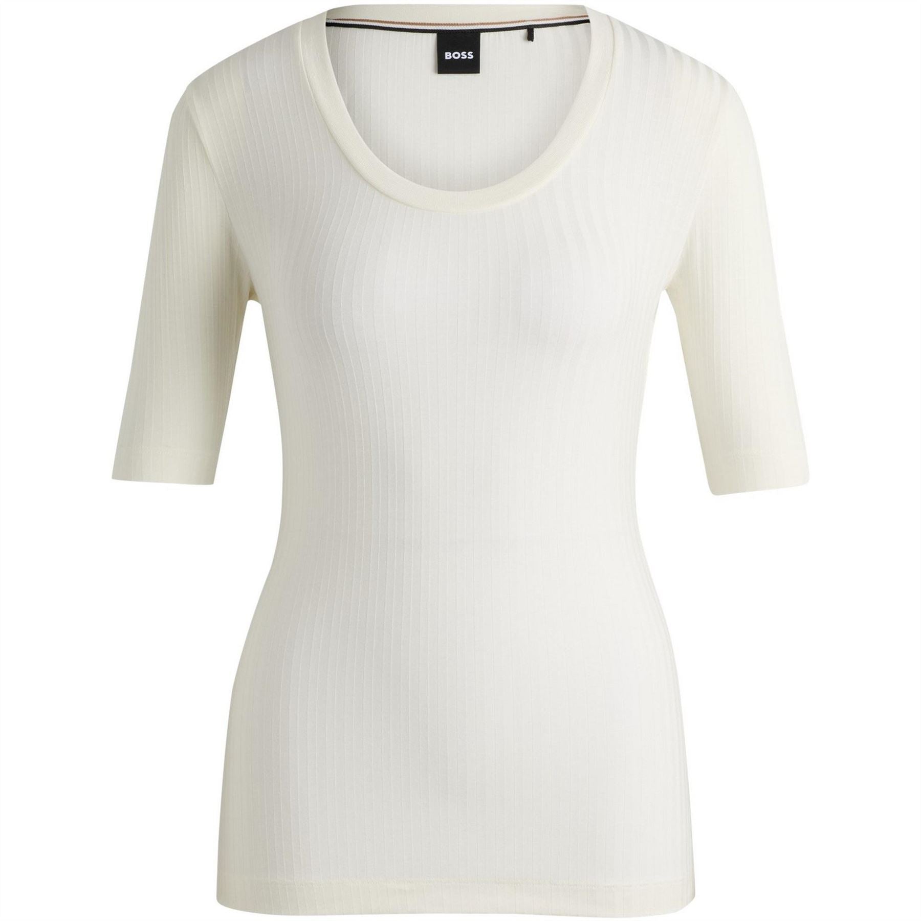 Boss Scoop Neck Three-Quarter Sleeve T-Shirt