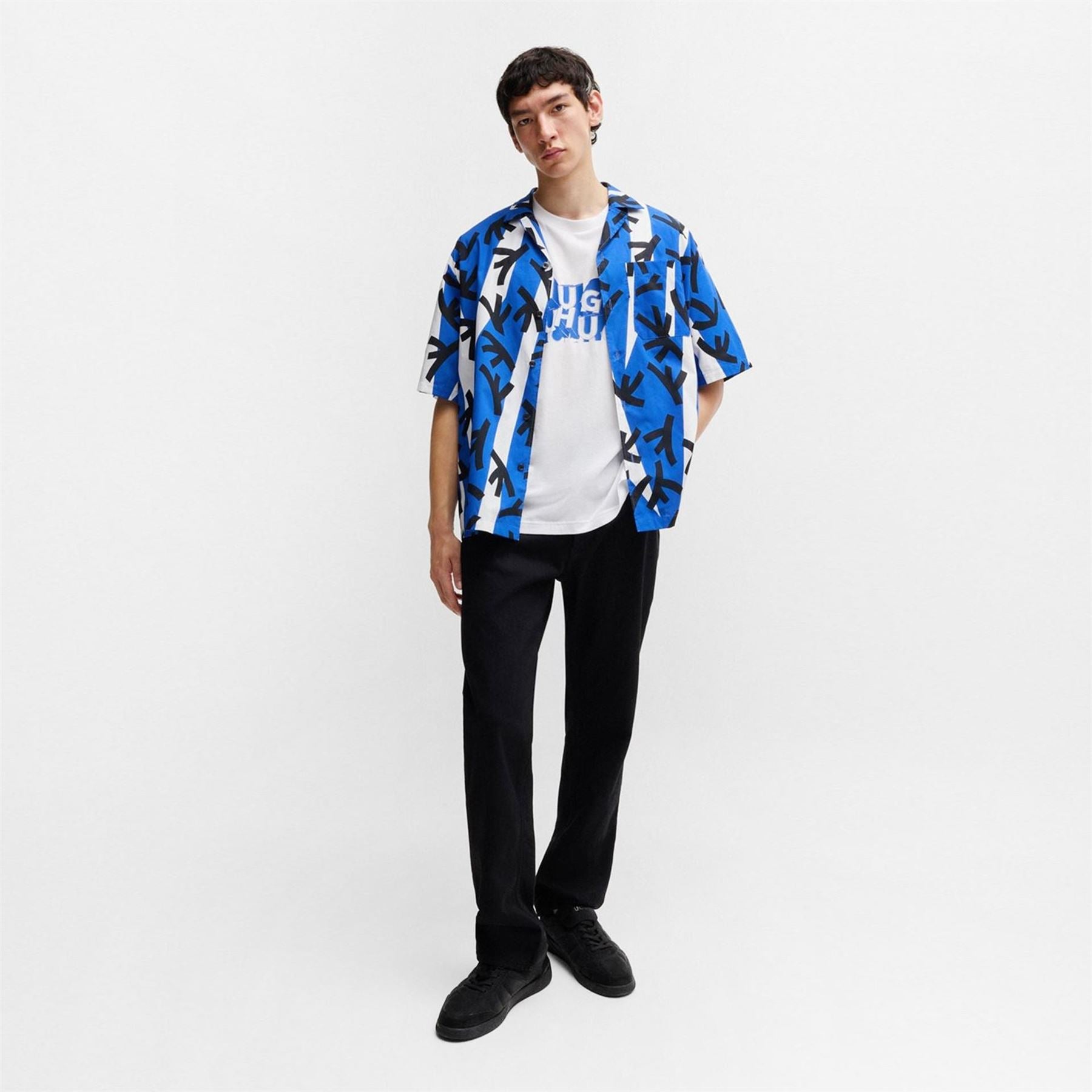 Hugo Regular Fit Crew Neck Lettering T-Shirt