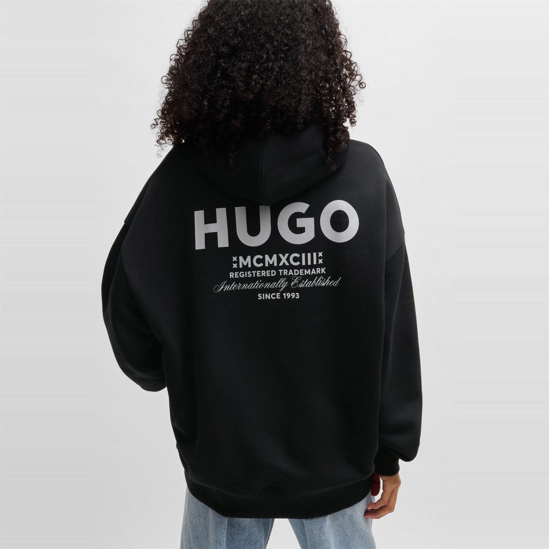 Hugo HUGO Nazardo Drawstring Hoodie with Modern Logo Detail