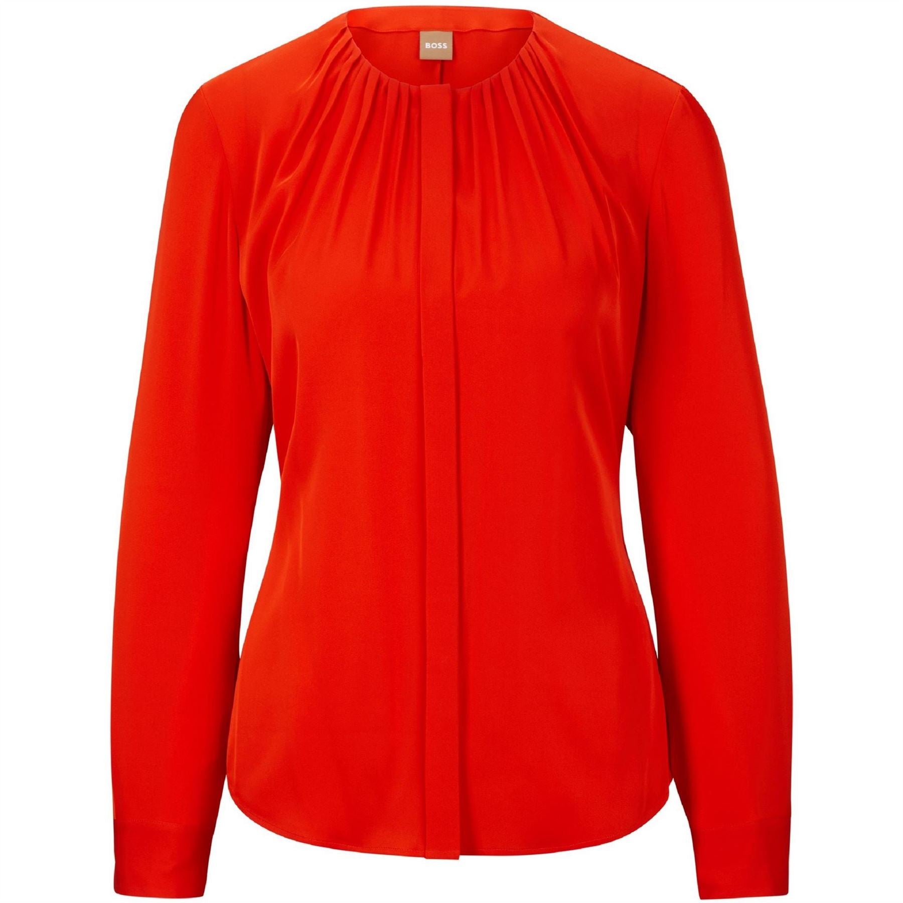 Boss Jewel Neck Long Sleeve Regular Fit Blouse