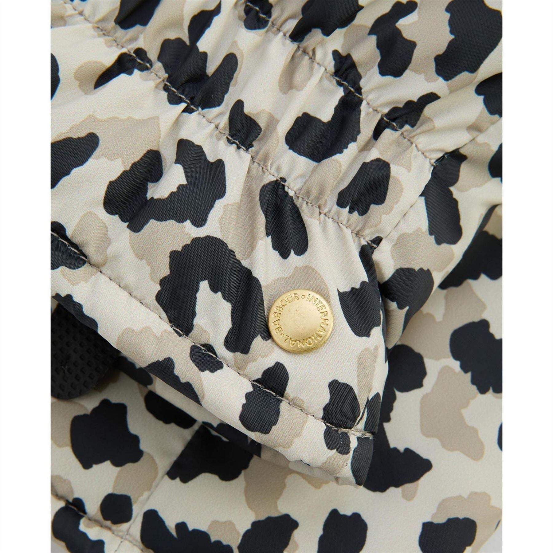 Barbour International Leopard Waterproof Mittens