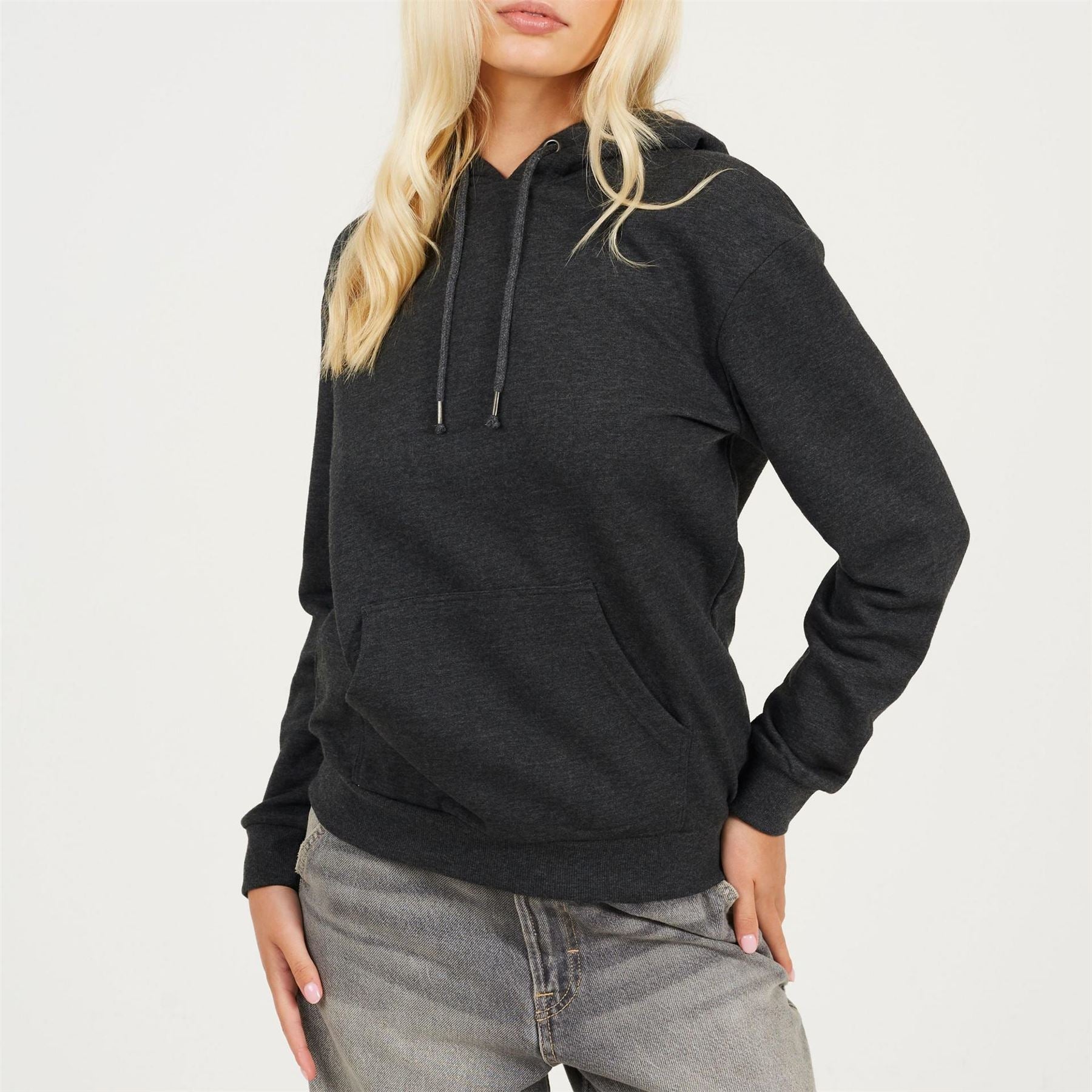 Brave Soul Hooded Neck Long Sleeve Kangaroo Pocket Sweatshirt