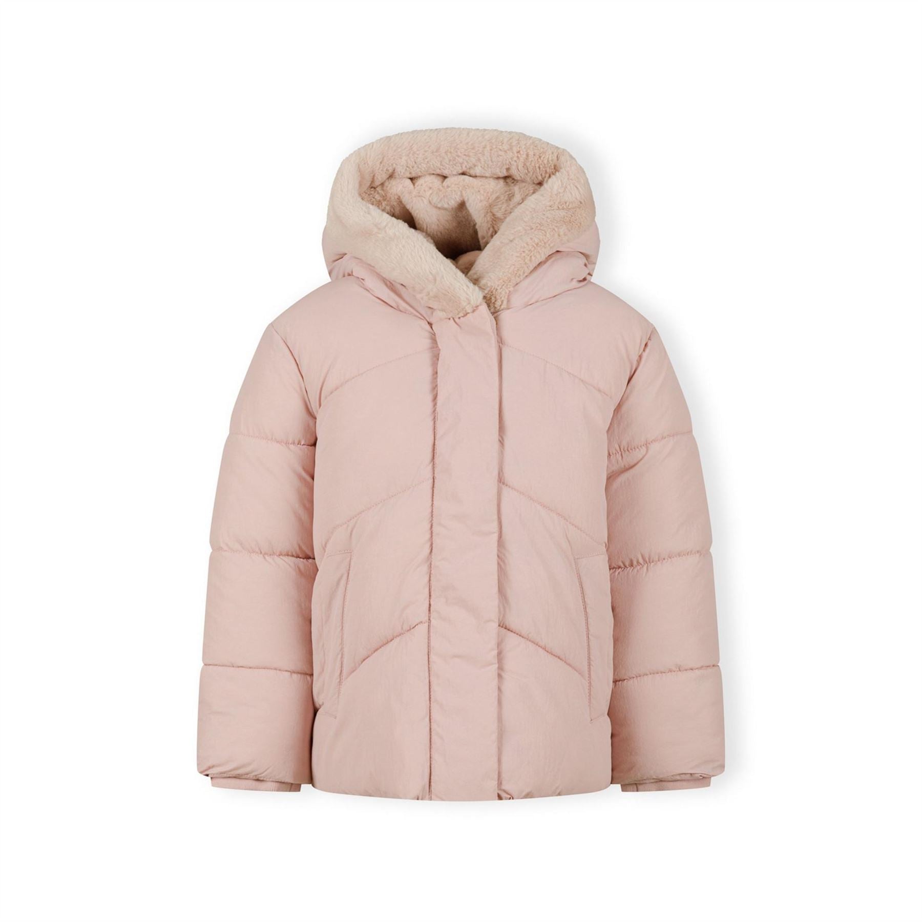 Minoti Girls Warm Padded Jacket With Hood Pink