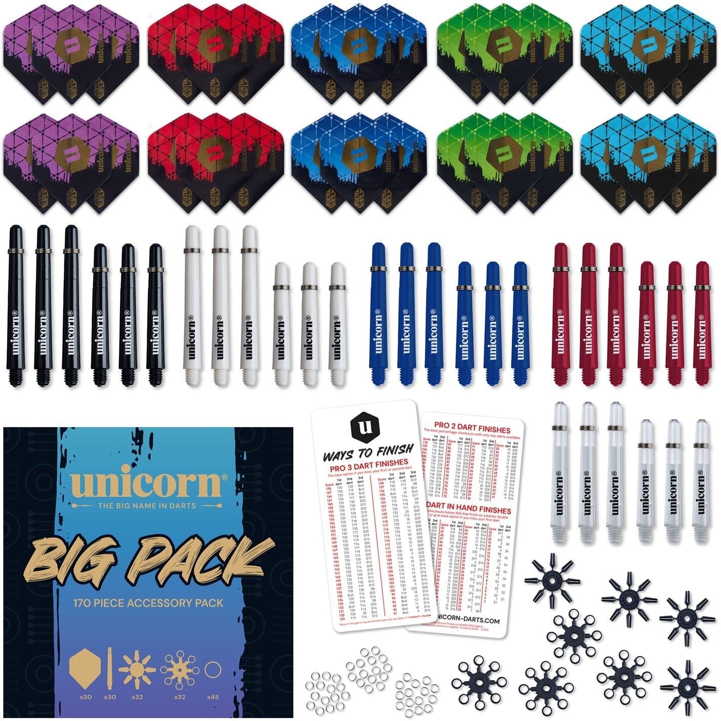 Unicorn Darts 170 Piece Darts Accessory Value Pack