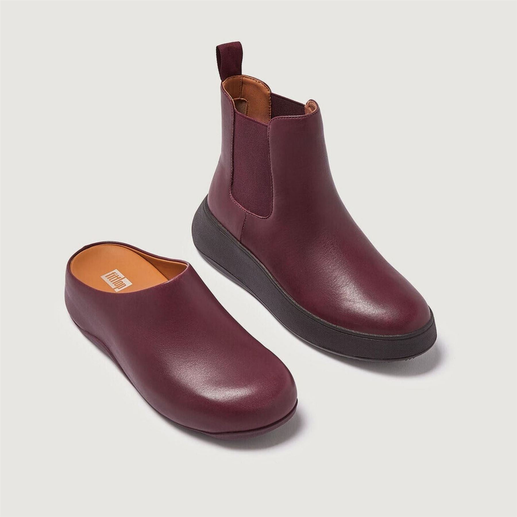 Fitflop Mode Leather Flatform Chelsea Boots
