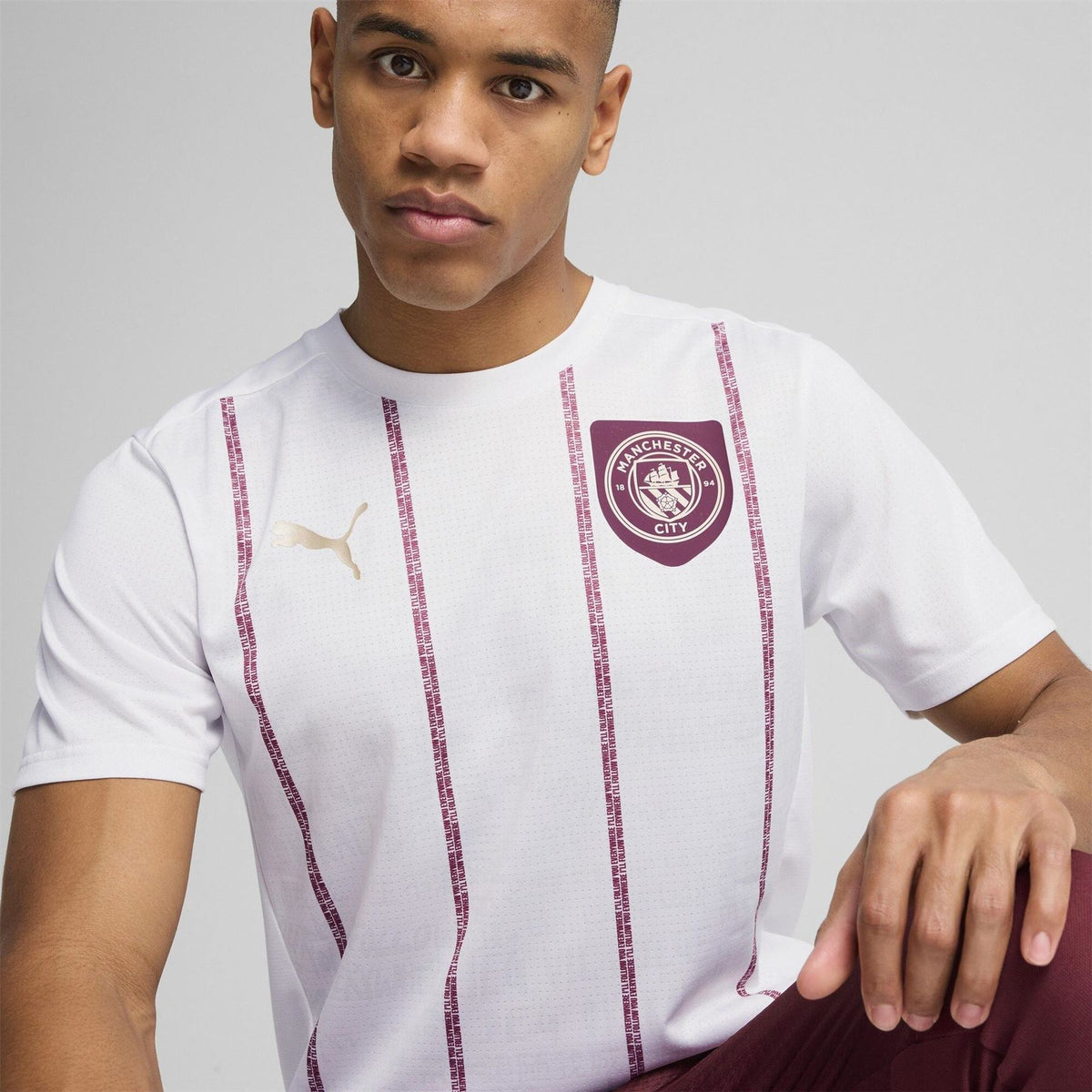 Puma Manchester City Pre Match Short Sleeve Shirt Adults