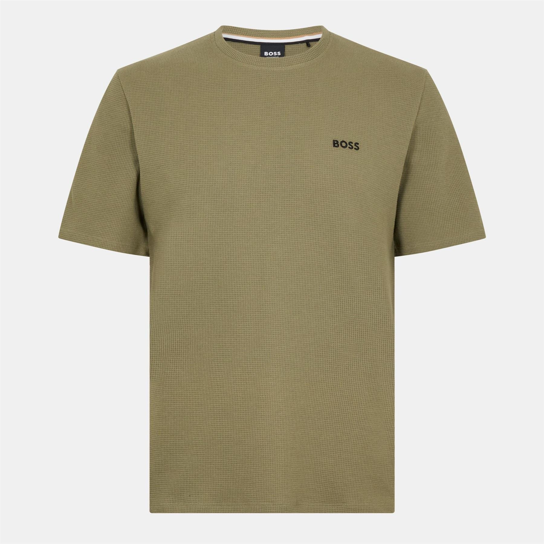 Boss BOSS Bodywear Waffle T Shirt with Structured Design