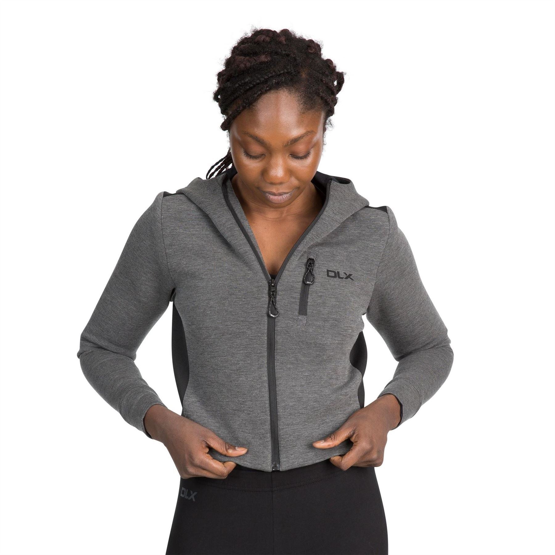 DLX Fernanda Cropped Zip Hoodie