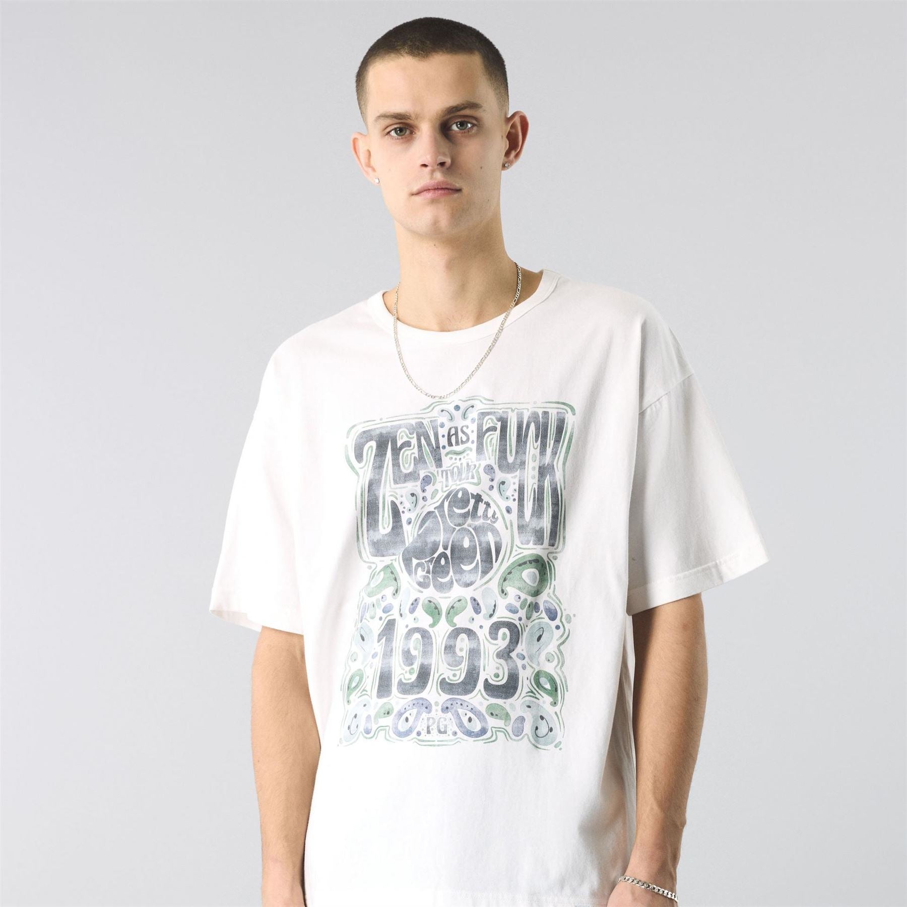 Pretty Green Regular Fit Lettering Crew Neck T-Shirt