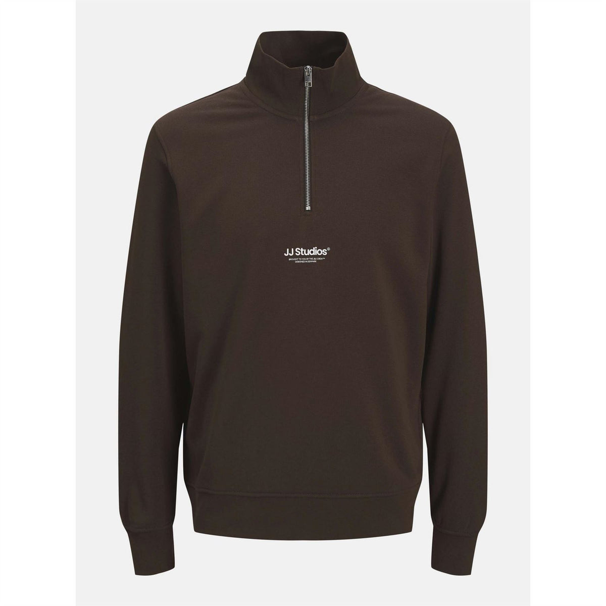 Jack and Jones Jjesoho Sweatshirt Quarter Zip Cotton Fleece Top