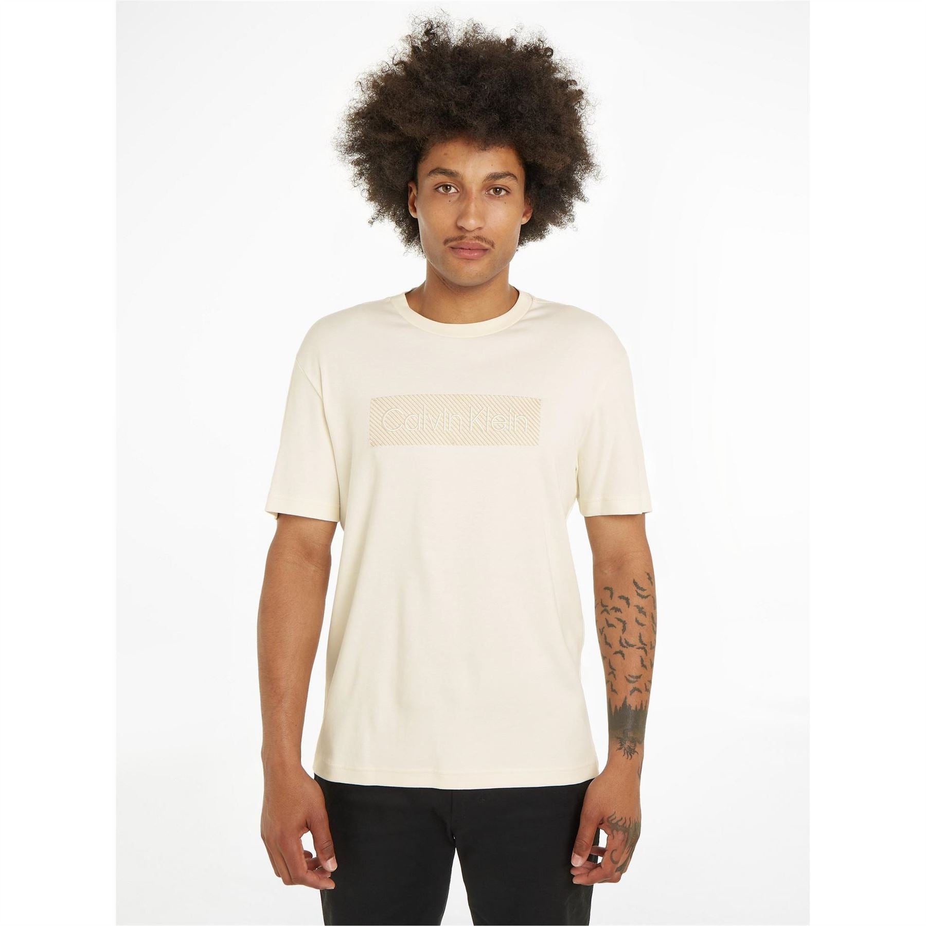Calvin Klein Logo Embroidered Regular Fit T-Shirt