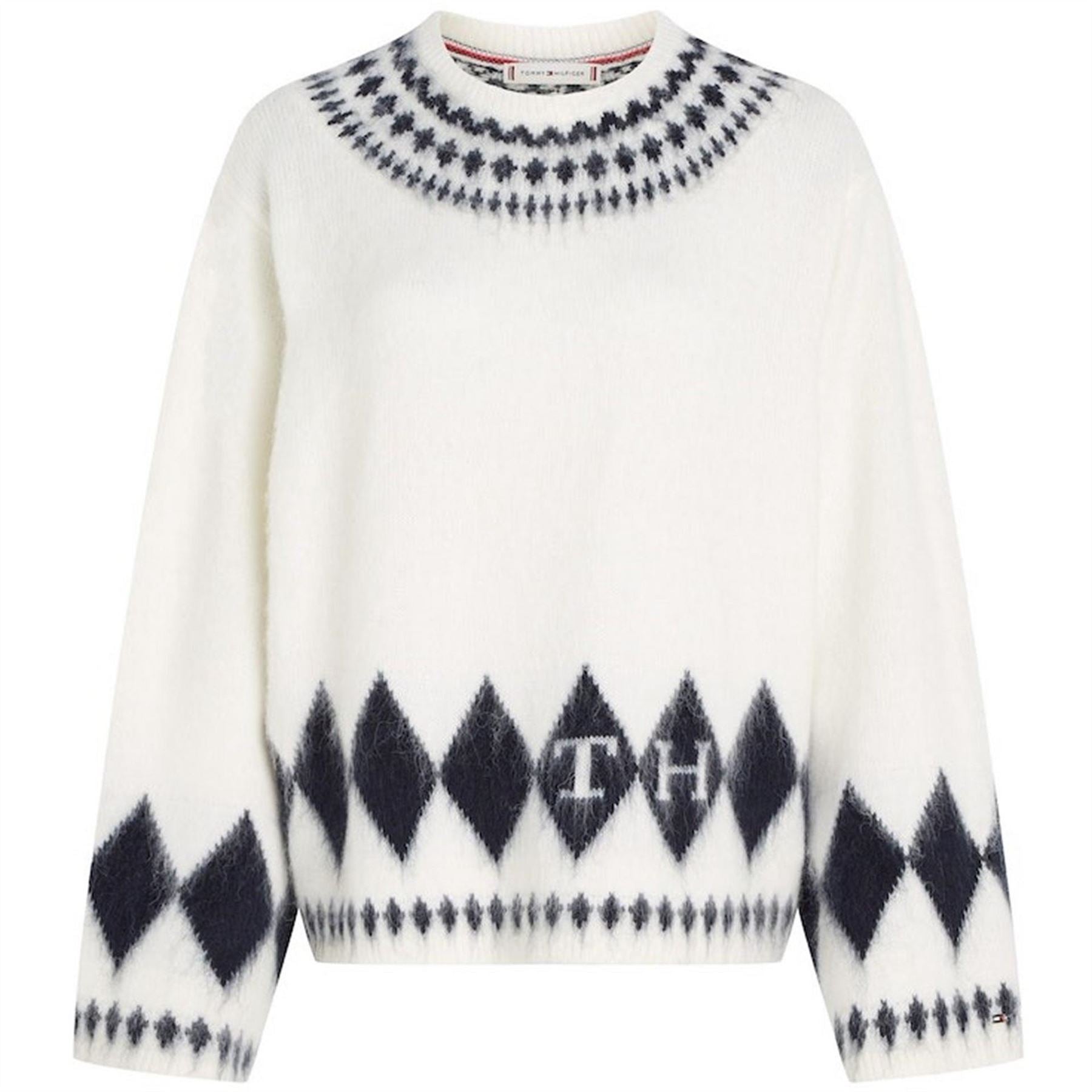 Tommy Hilfiger Fairisle Oversized Crew Neck Jumper