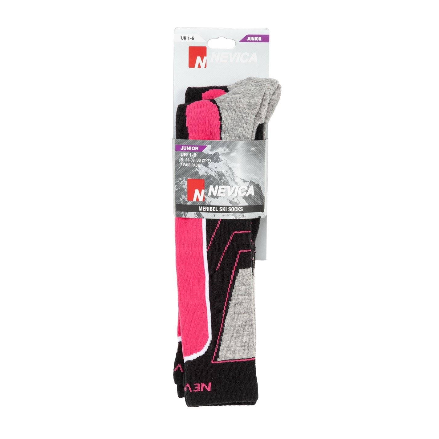Nevica Meribel 2 Pack Ski Sock Juniors