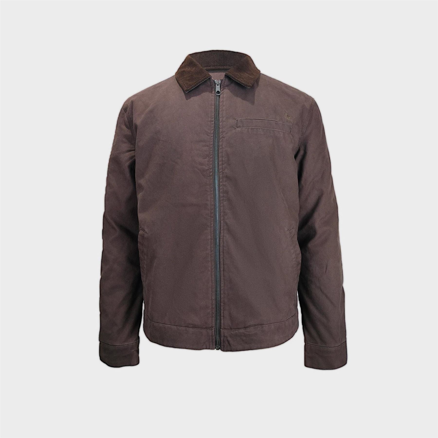 Jack Wills Stone Canvas Wind Resistant Cotton Long Sleeve Varsity Jacket