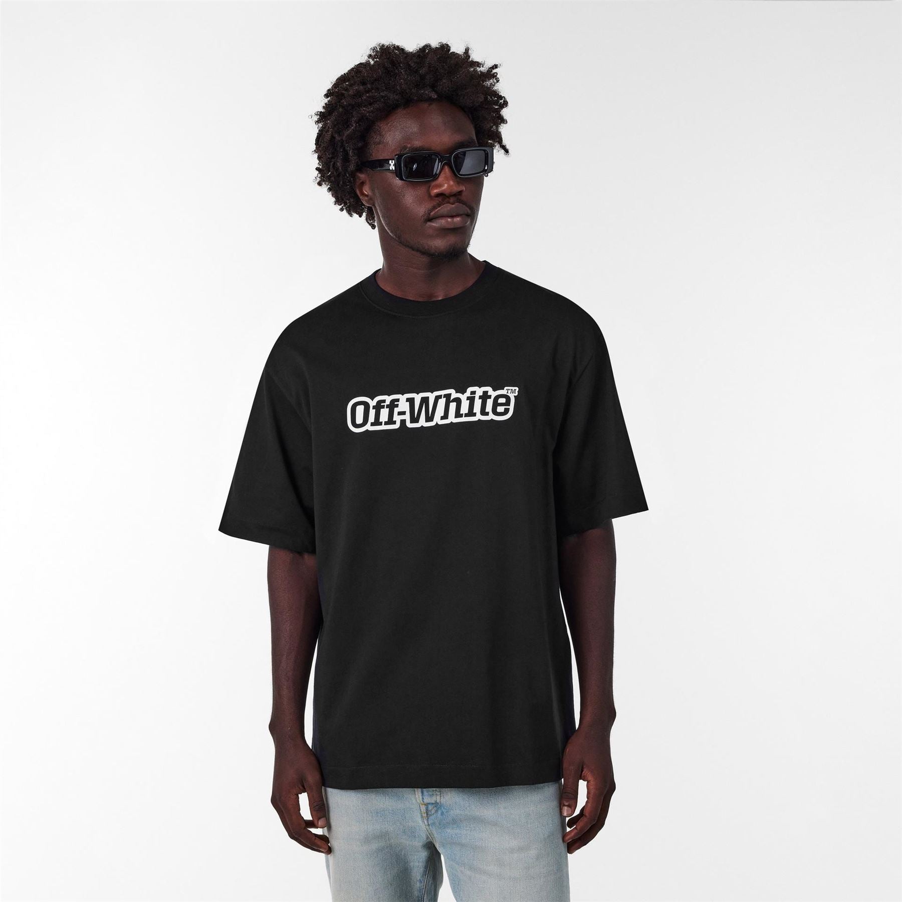 Off White Outline Skate Regular Fit T-Shirt
