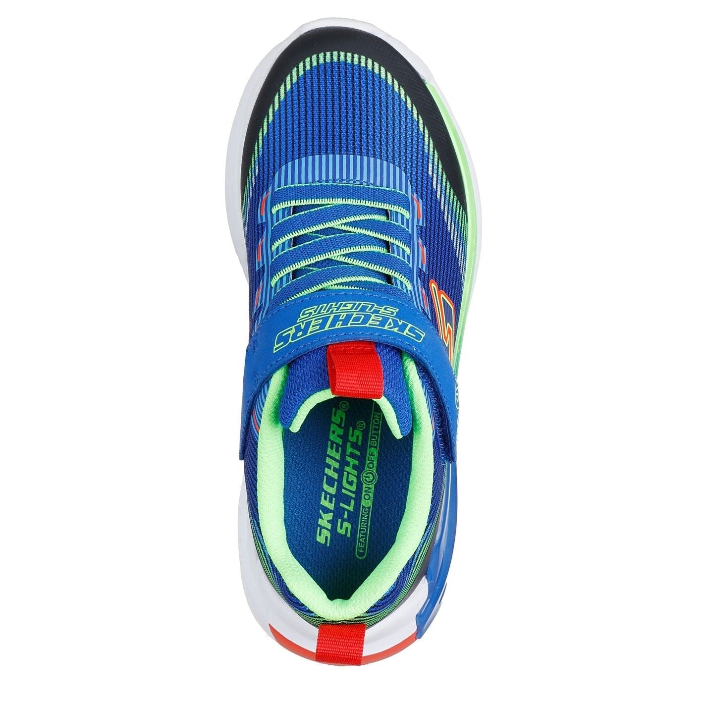 Skechers Lighted Gore  And  Strap Sneaker W Mids Light Up Trainers Boys