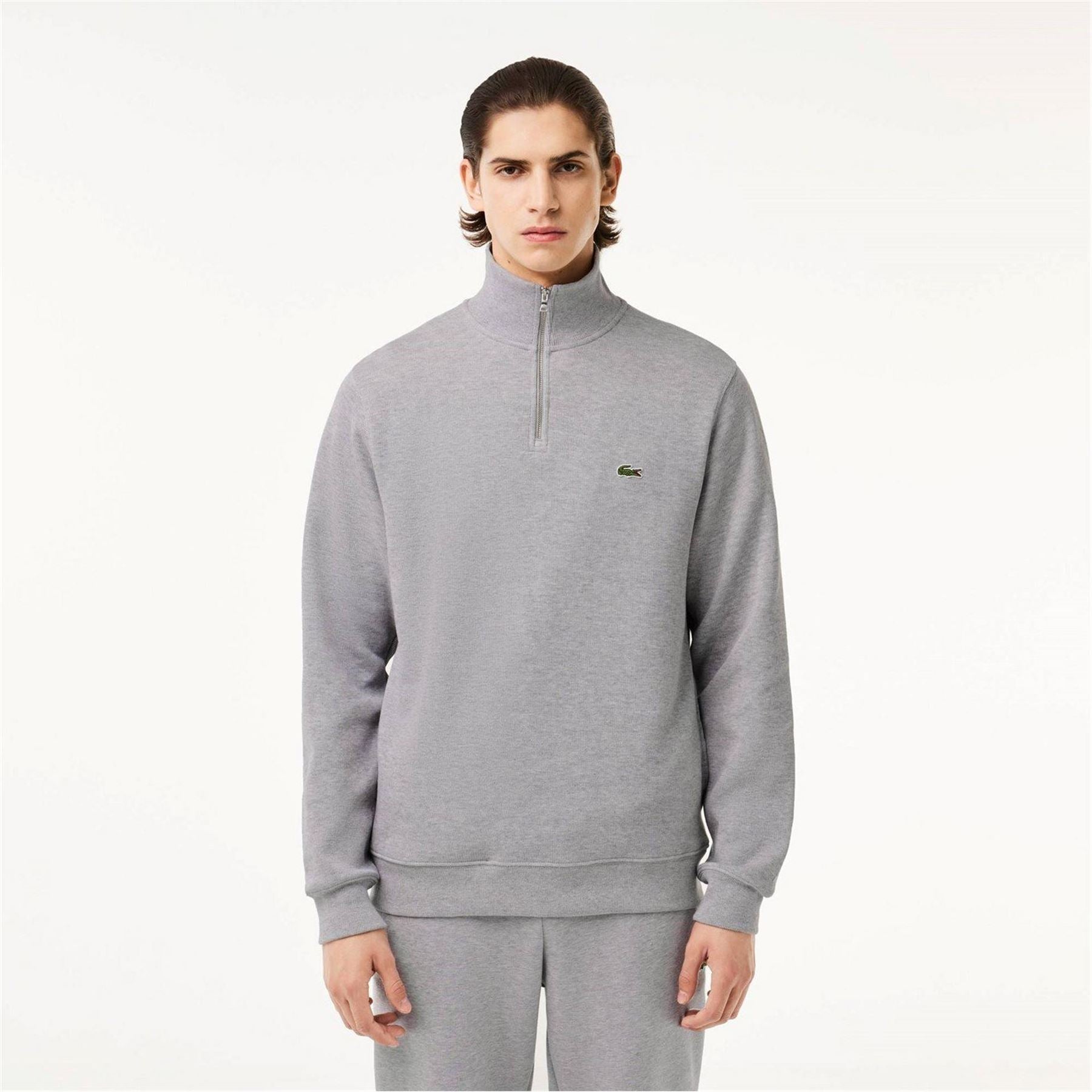 Lacoste Quarter Zip Fleece Top