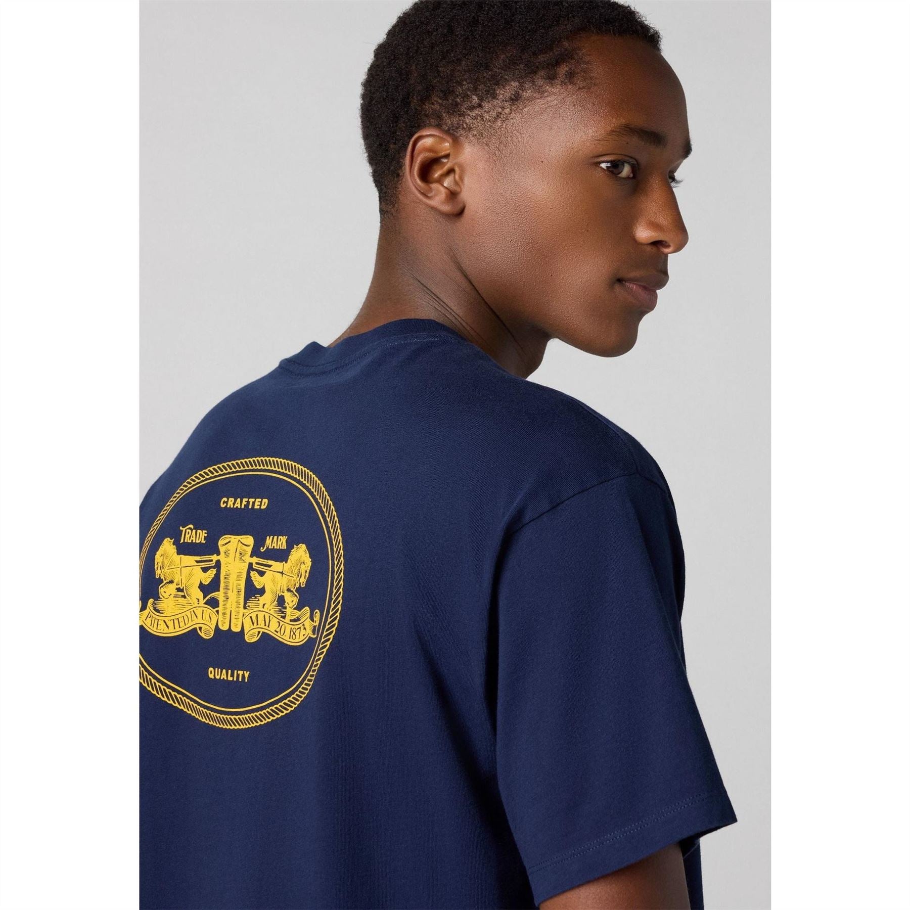 Levis Bold Logo Crew Neck Short Sleeve Jersey T-Shirt