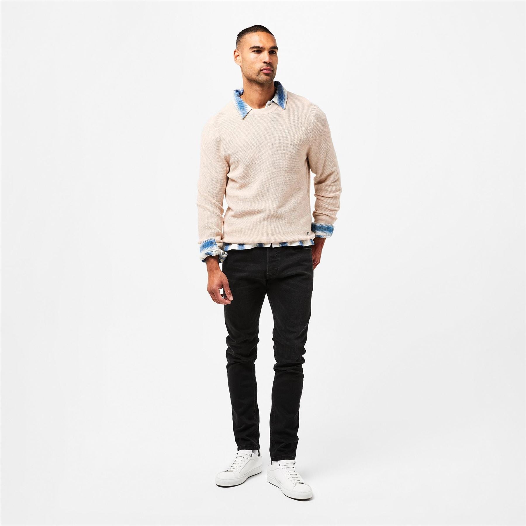 PS Paul Smith Knitted Patch Relaxed Fit Crew Neck Jumper