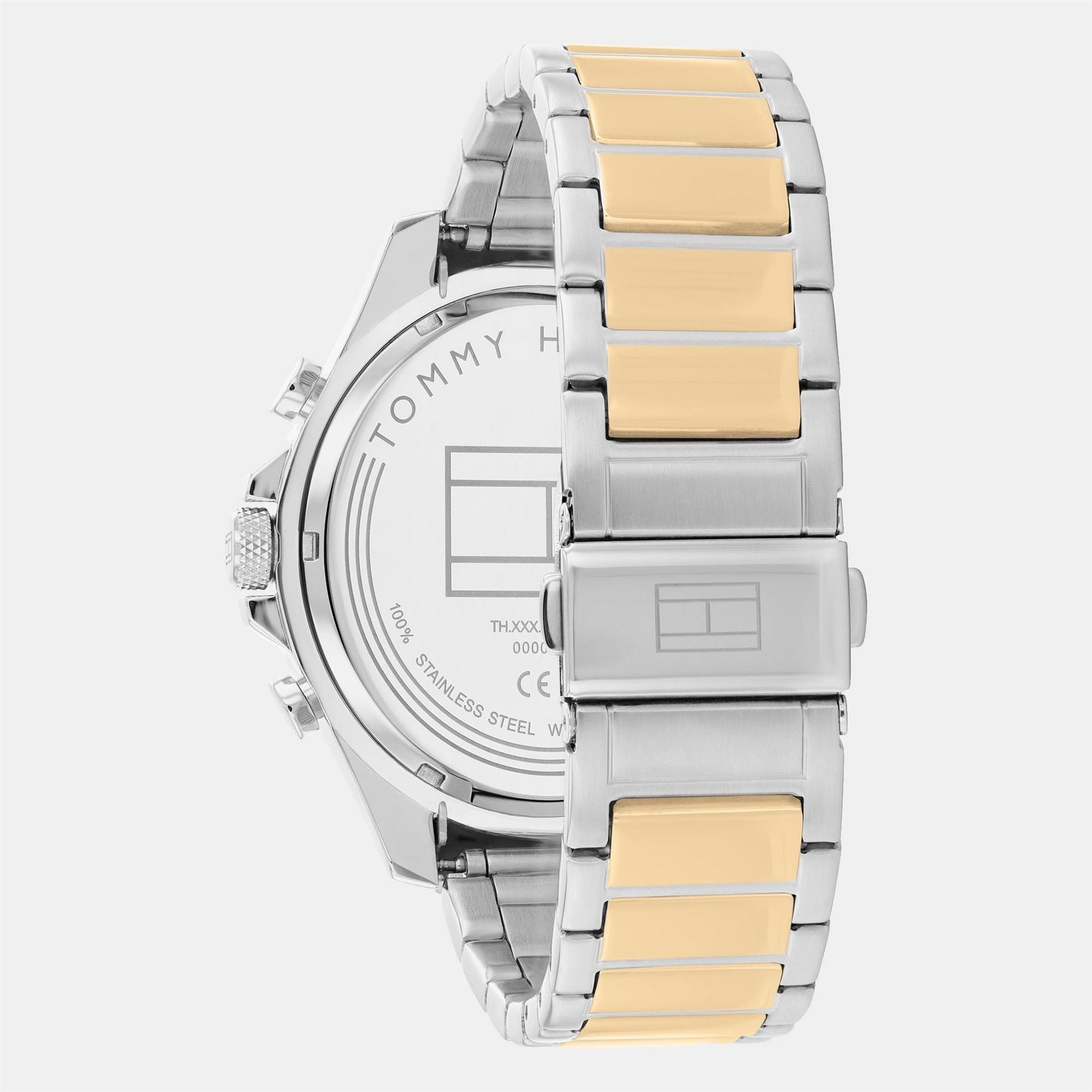 Tommy Hilfiger Tone Stainless Steel And Gold Plated Mens Watch
