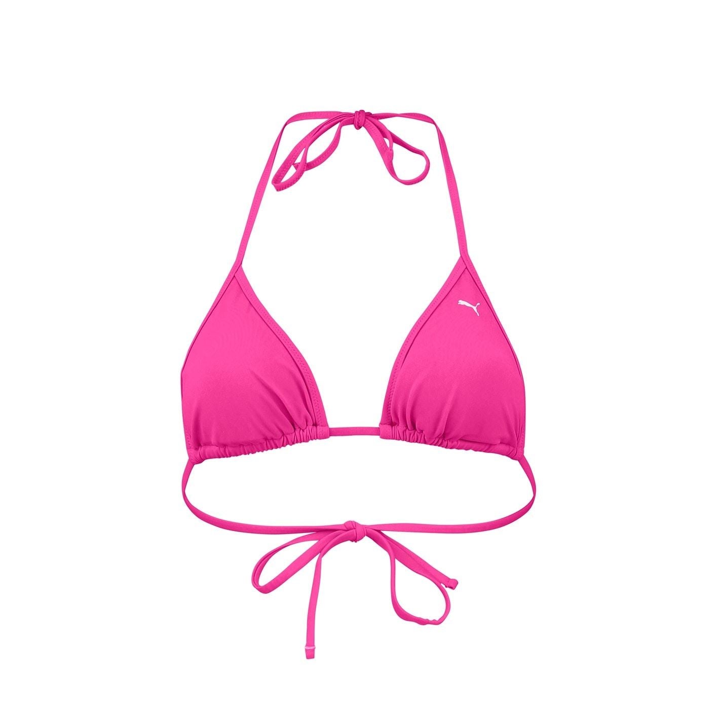 Puma Swim Triangle Bikini Top with Tie Closure