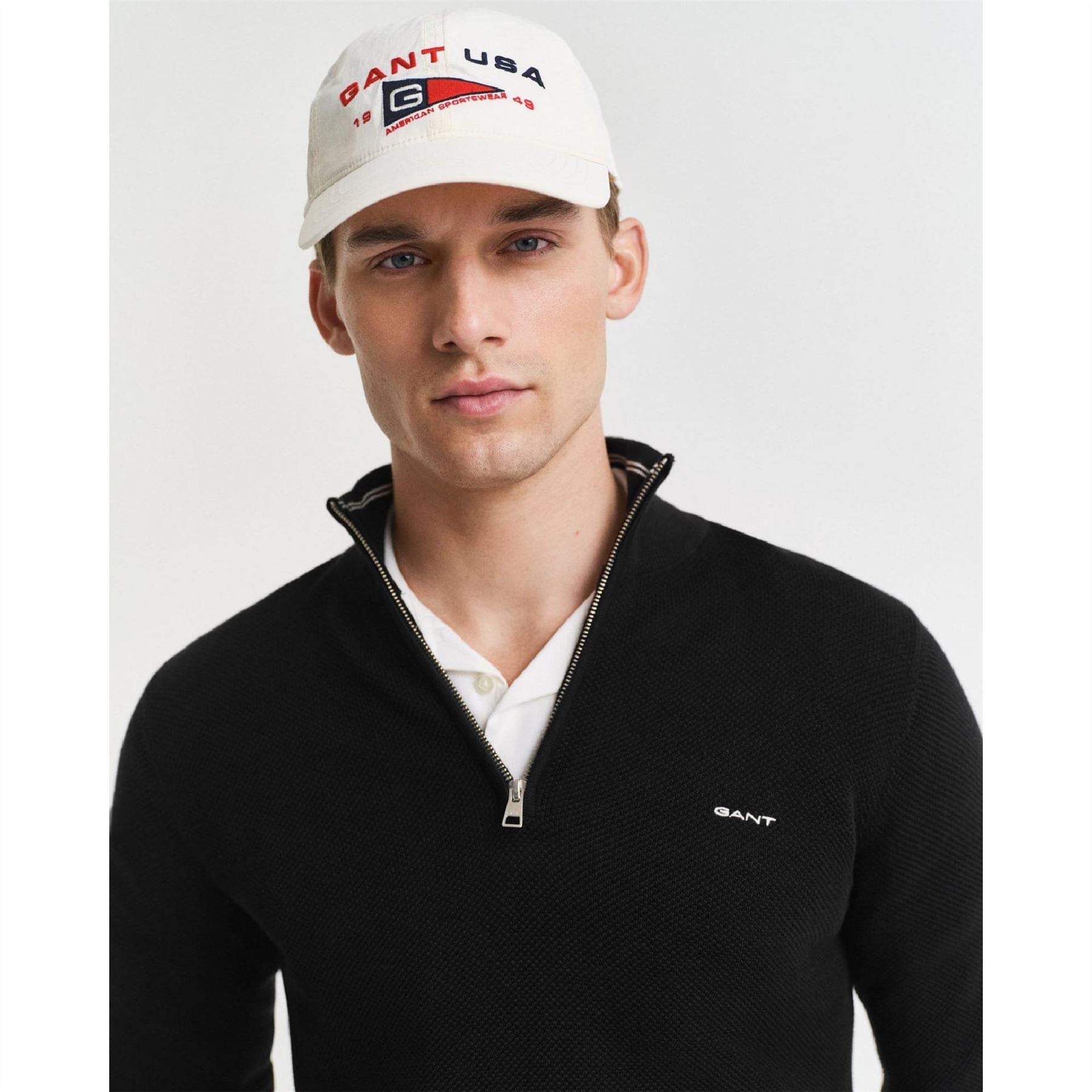 Gant Piqué Half Zip Sweater