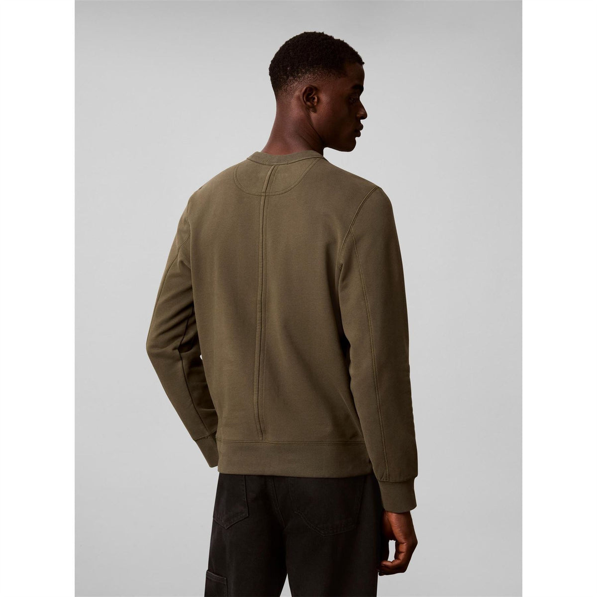 Calvin Klein Jeans Sleeve Badge Cotton Crew Neck Sweatshirt