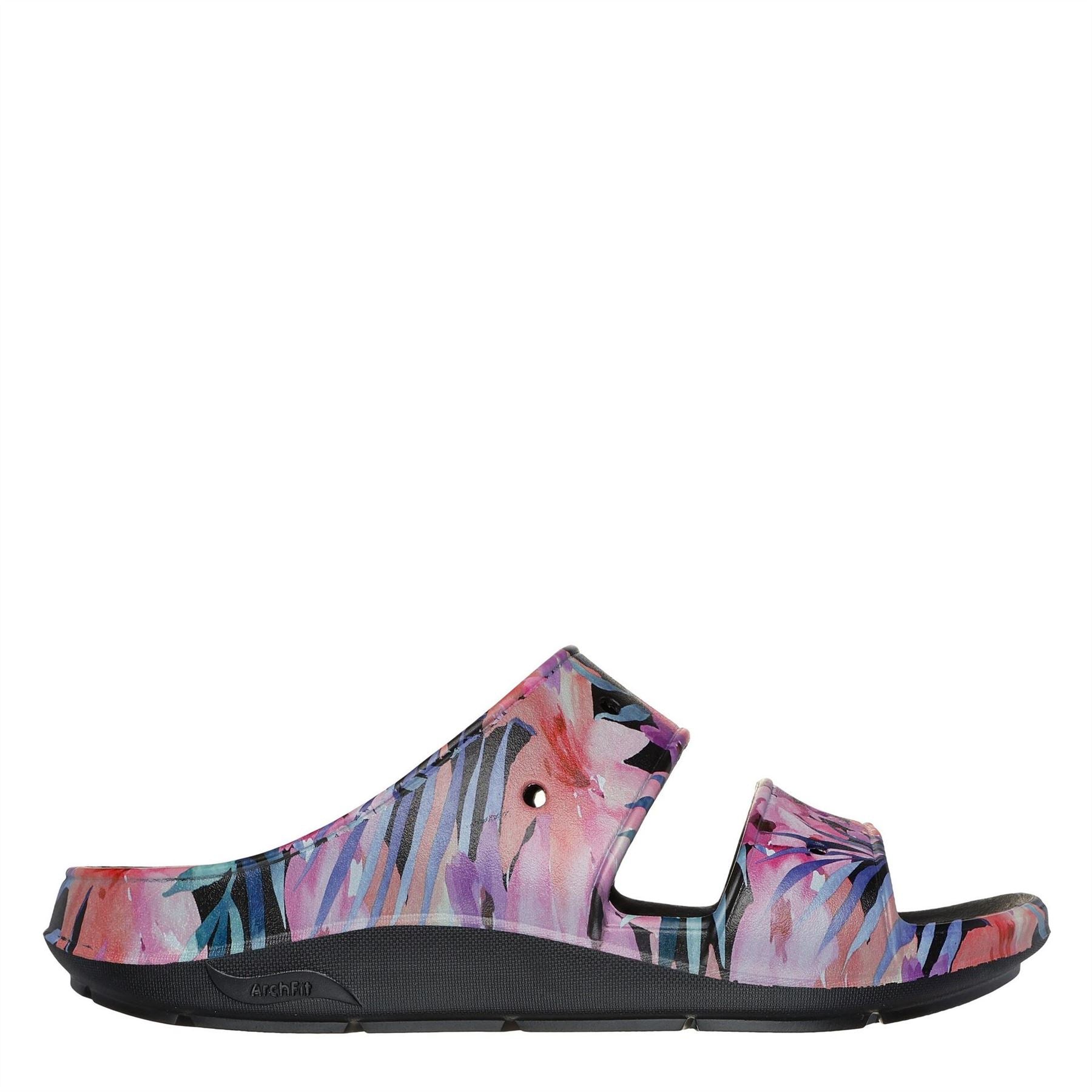 Skechers Archfitwave Closed Toe Leaf Print Shuv Sandals