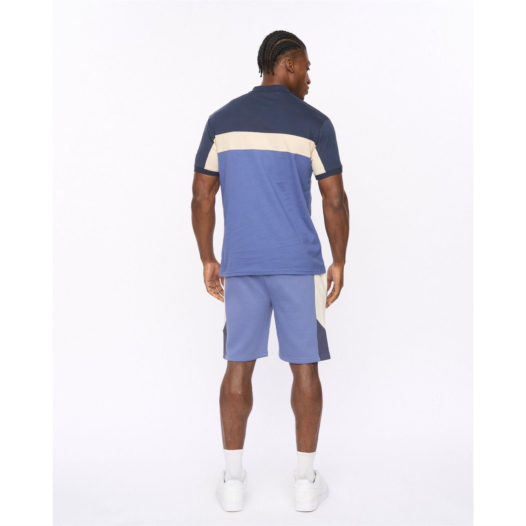 Crosshatch Castlebay Collared Zip Neck Short Sleeve Polo Shirt