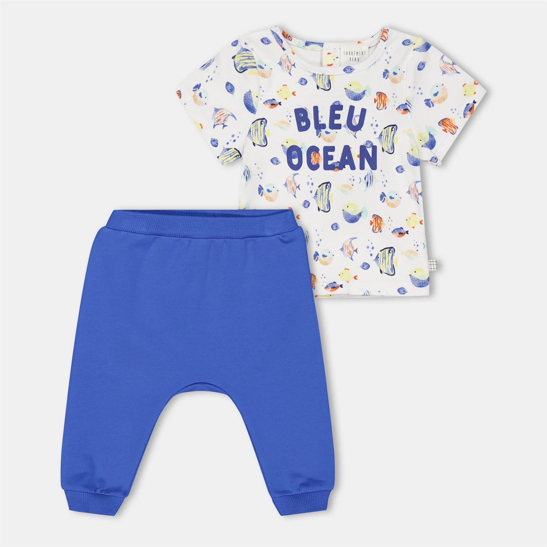Carrement Beau Regular Fit Crew Neck Short Sleeve Coord Set