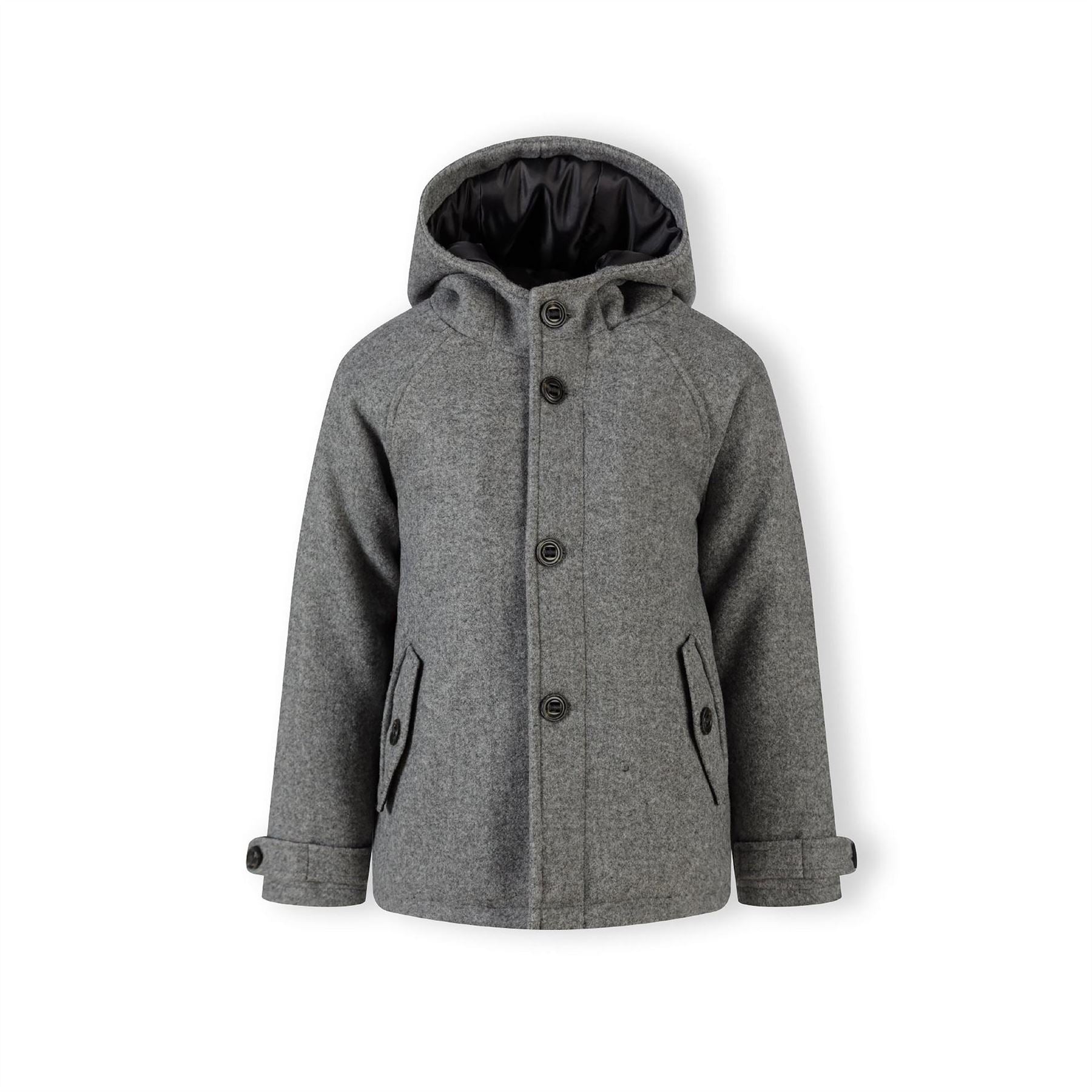 Minoti Boys Coat Button Fastening Grey