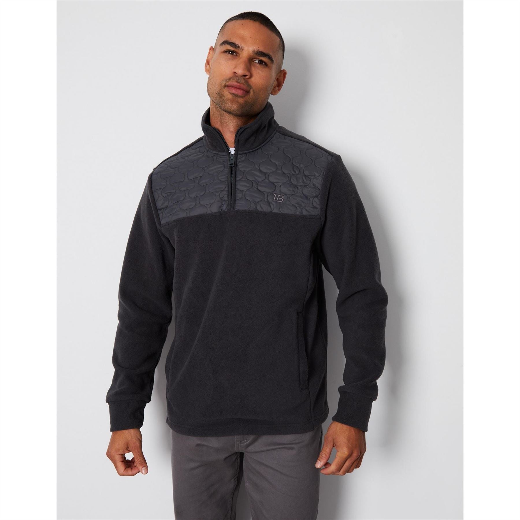 Threadbare Pedro Zipped Pocket Funnel Neck Sweatshirt