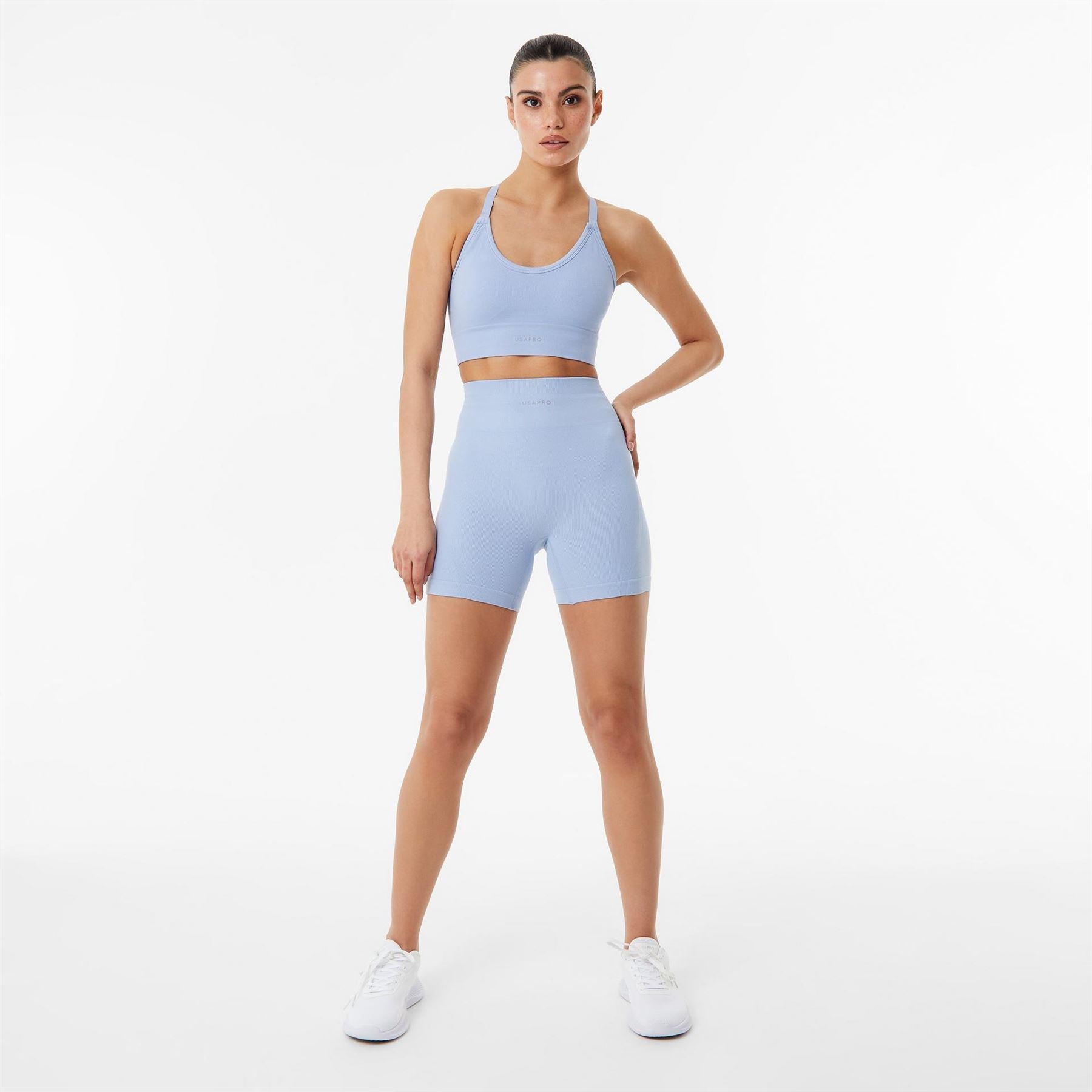 USA Pro Sophie Habboo Seamless Rib Slim-Fit Shorts