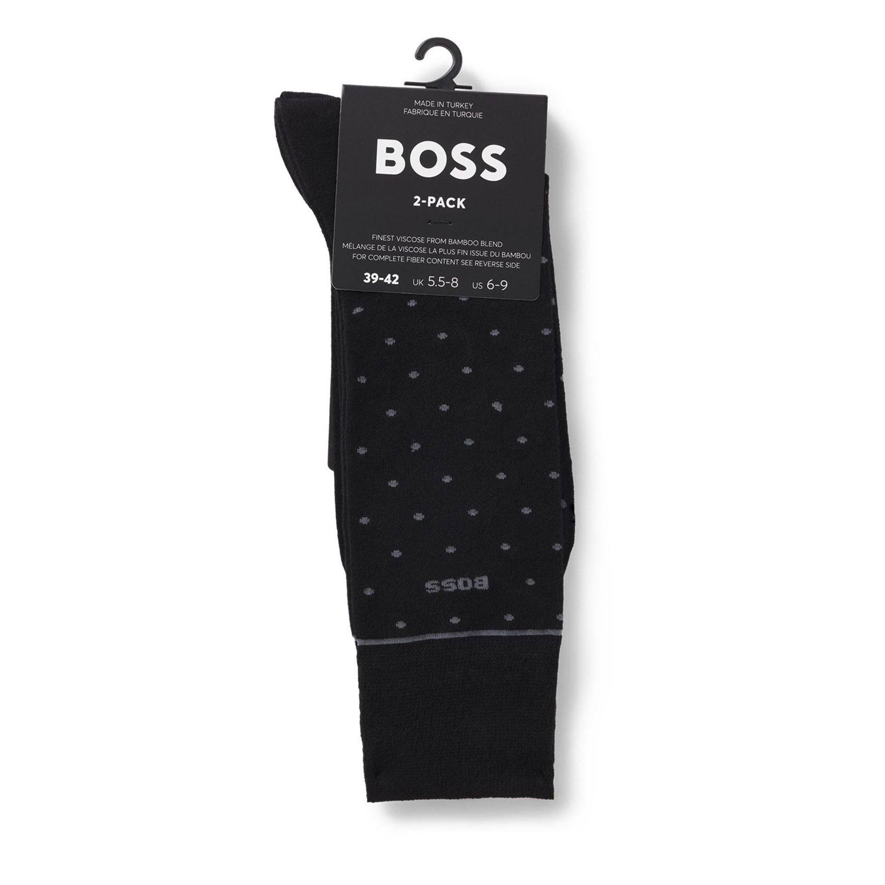 Boss 2 Pack Dots Bamboo Crew Socks