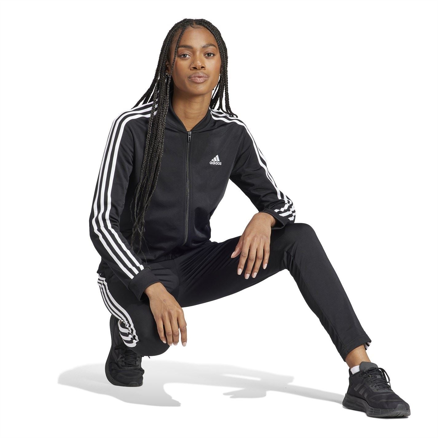 adidas Womens Back 2 Basics 3 Stripes Tracksuit