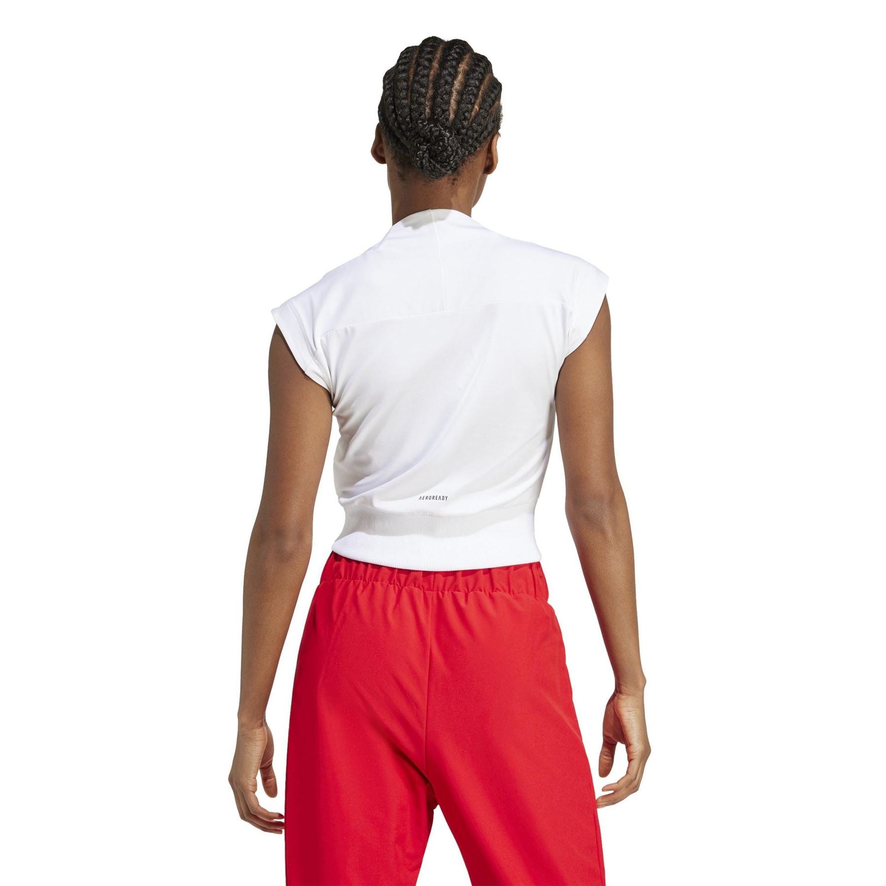 adidas Printed Logo Mock Neck Short Sleeve Jersey T-Shirt