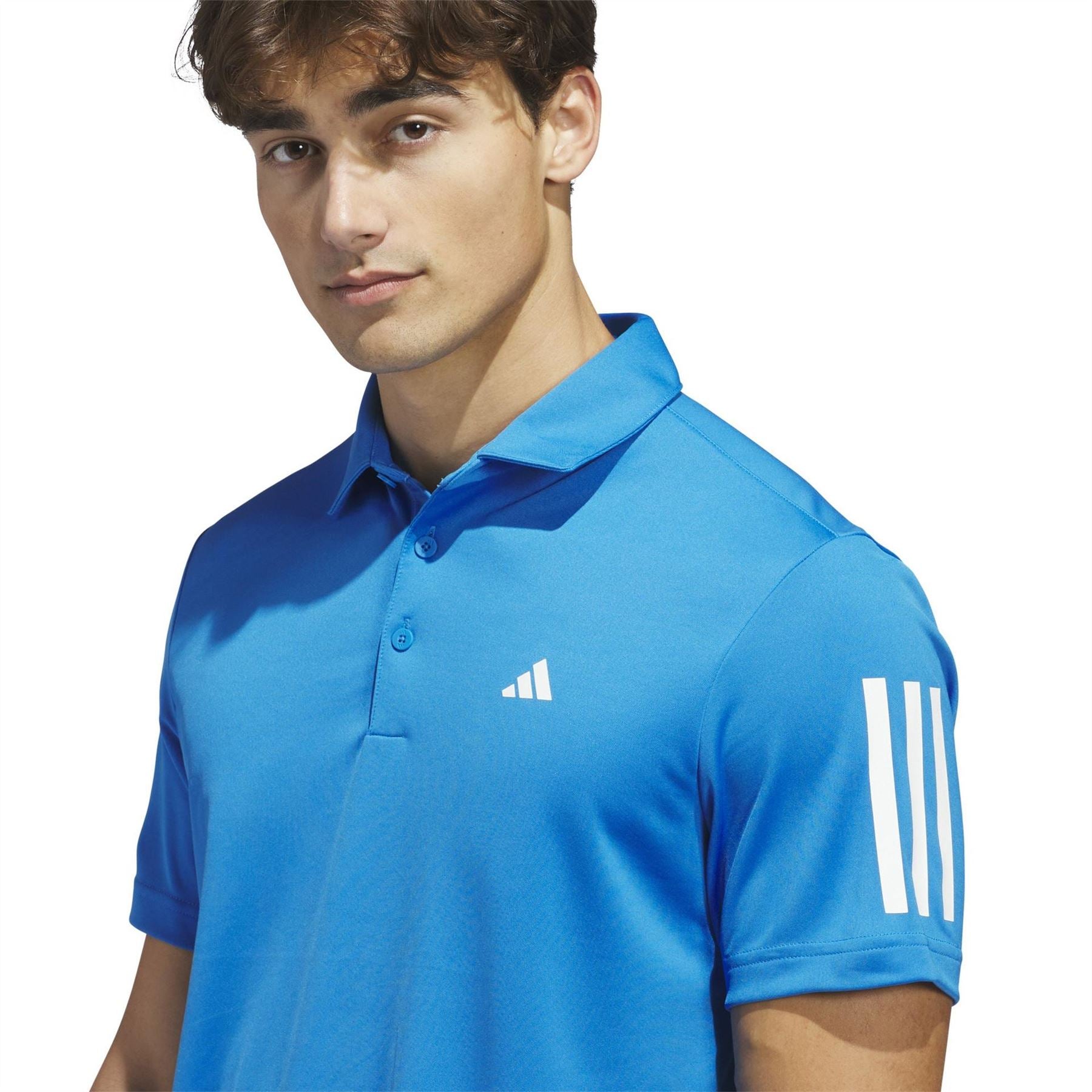 adidas Mens 3 Stripe Polo Shirt