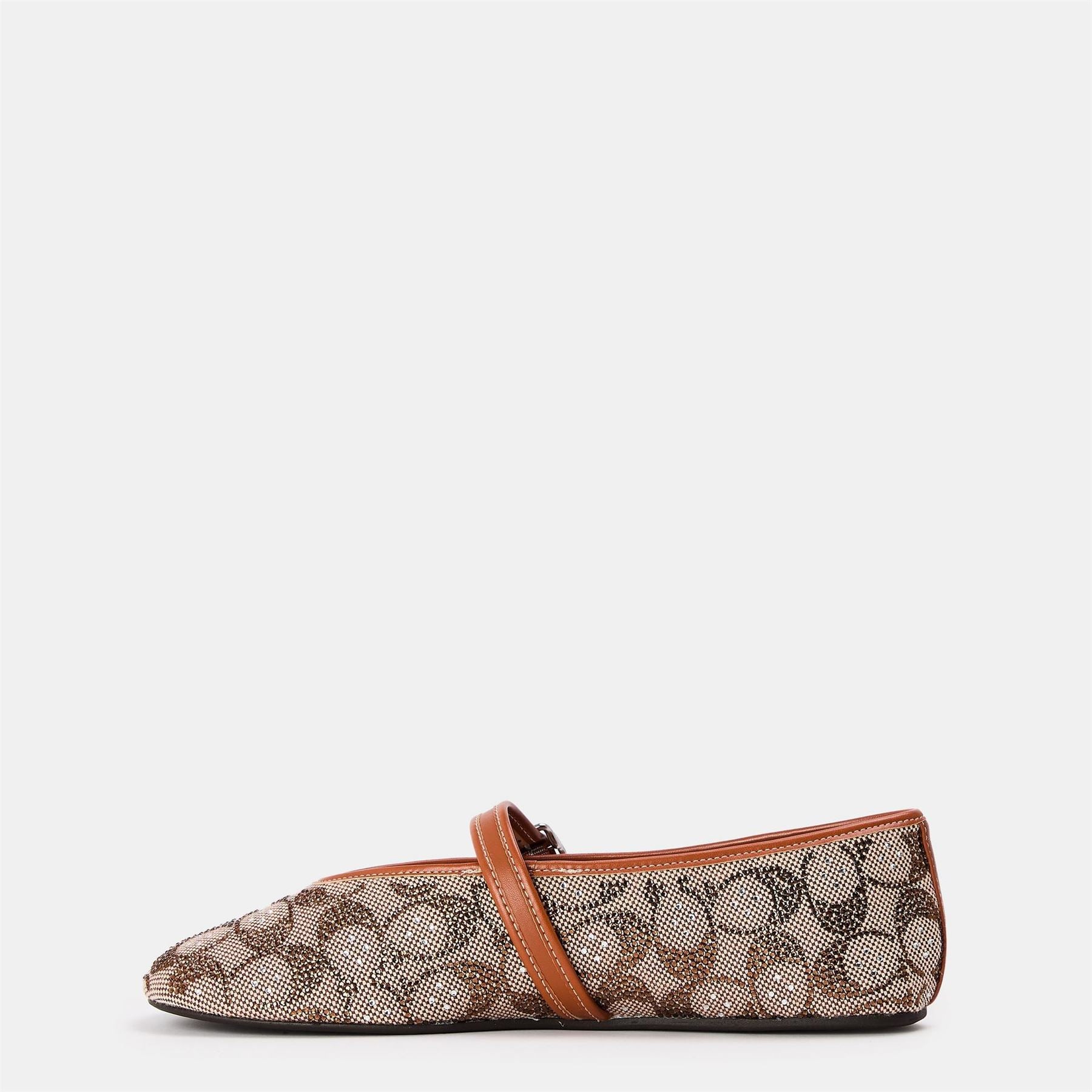 Coach Sculpt LD61 All Over Logo Mary Janes Flats