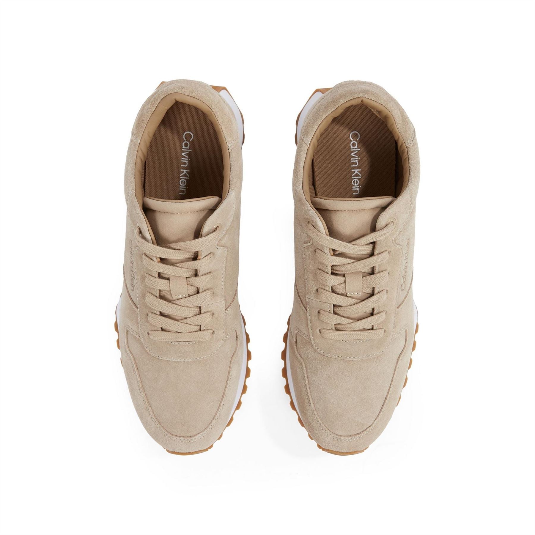 Calvin Klein Lace Up Suede Low Top Sneakers