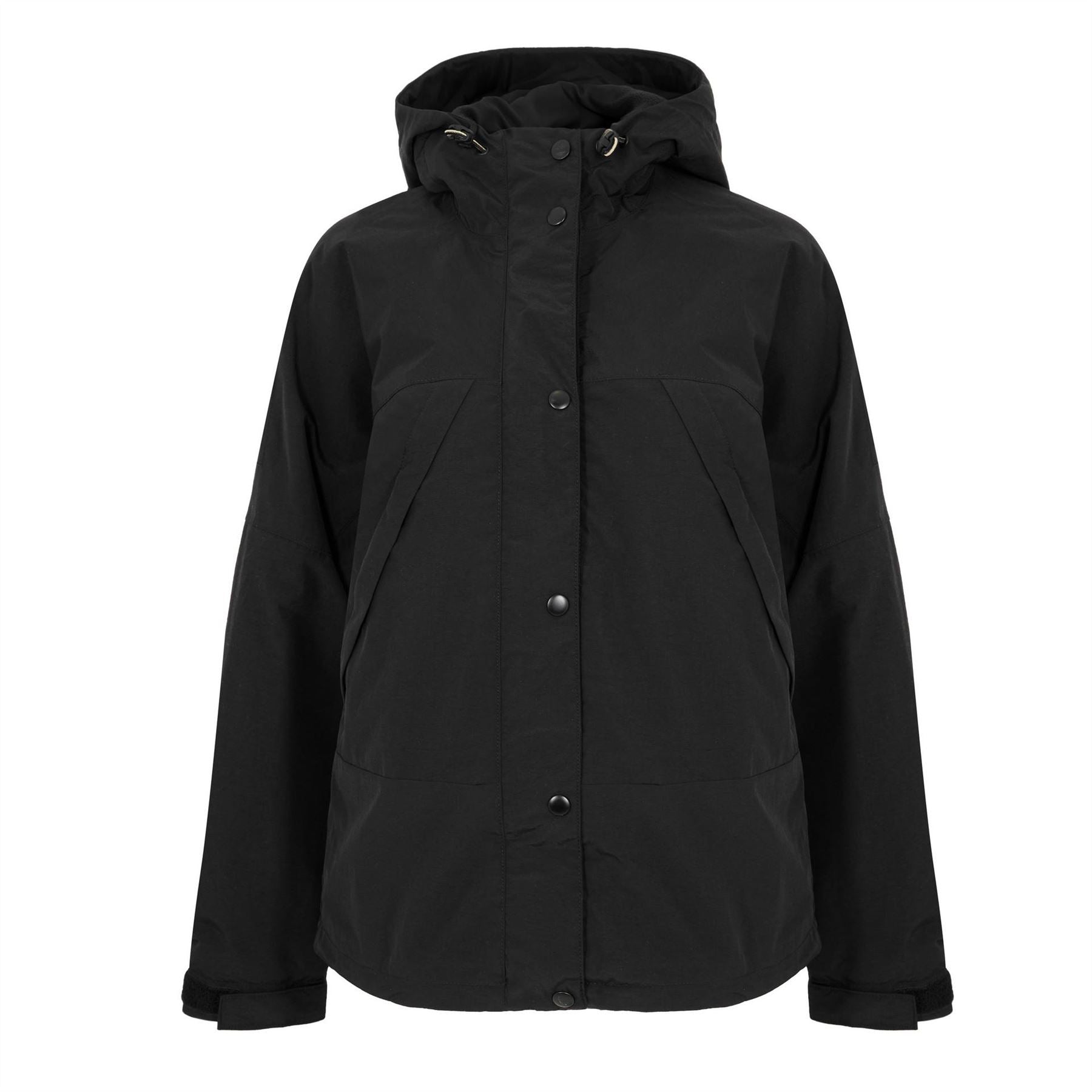 Timberland Winnick Solid Patterned Hooded Snap Button Rain Jacket