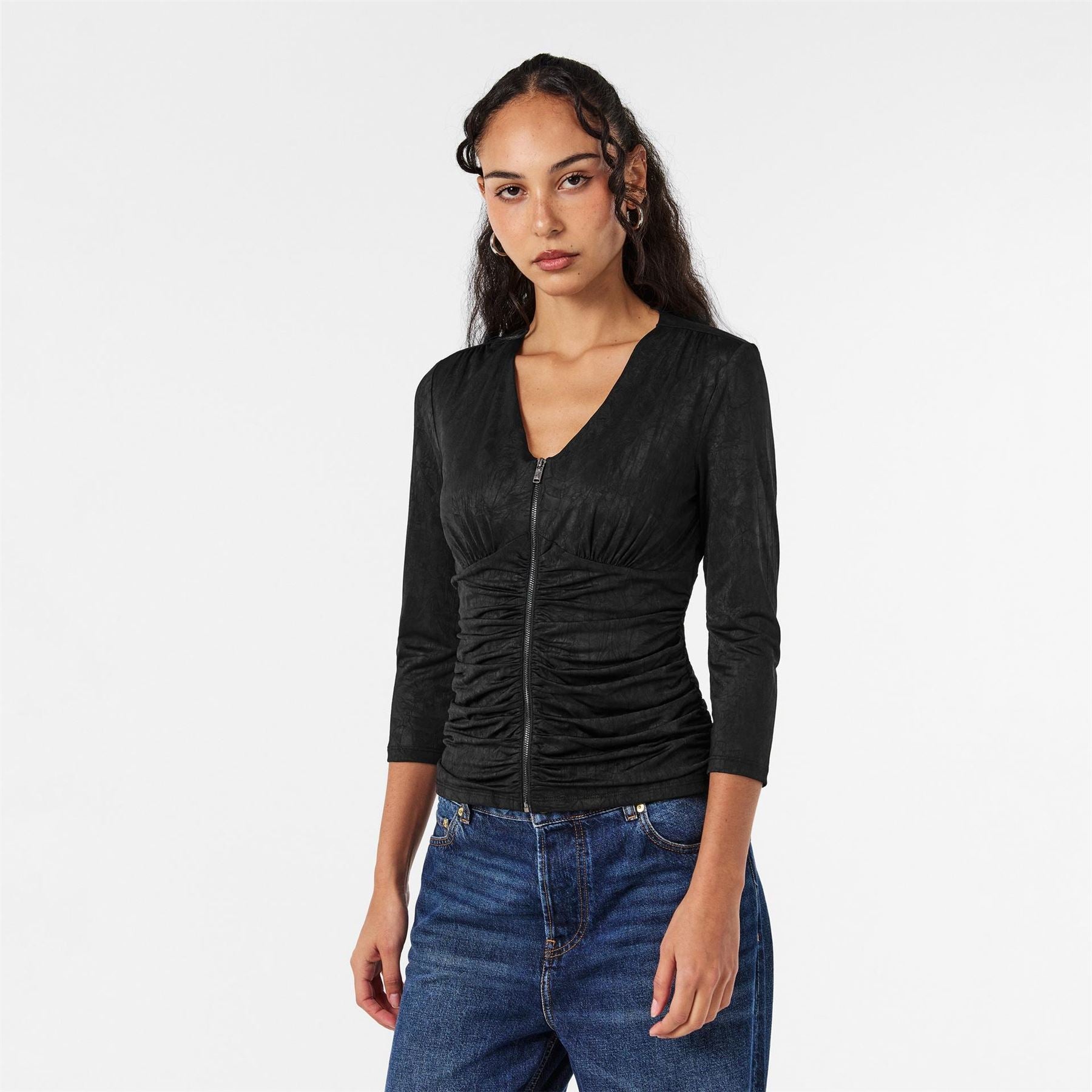 DKNY Long Sleeve Zip T-Shirt