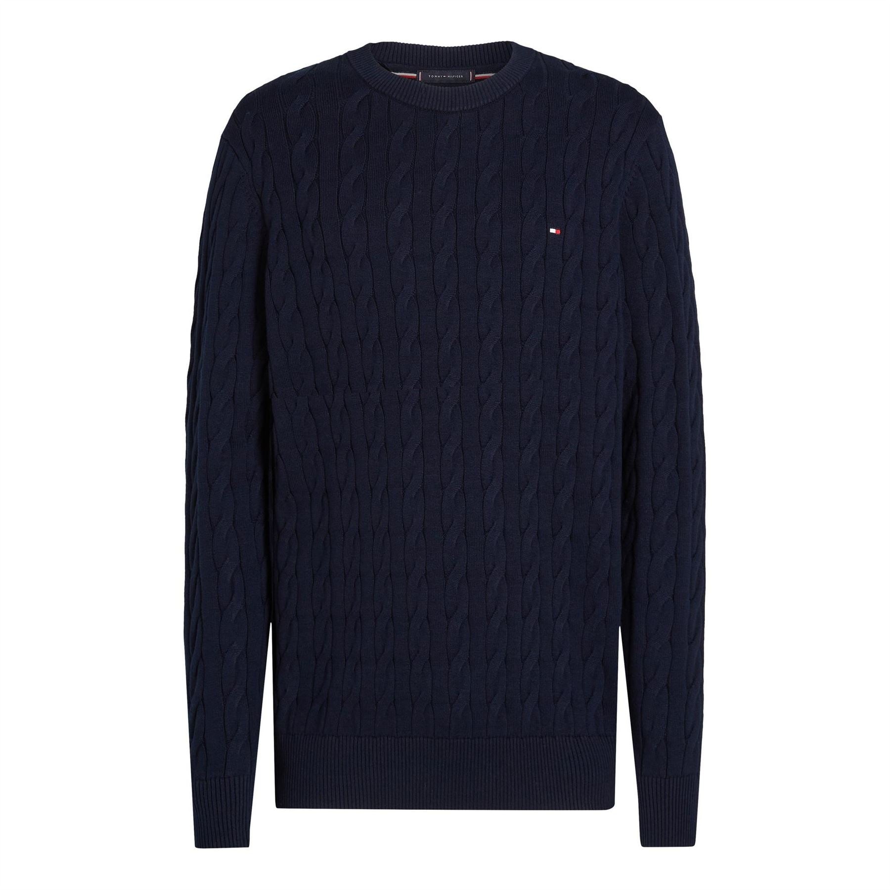 Tommy Hilfiger Hilfiger Classic Cotton Cable Crew Neck
