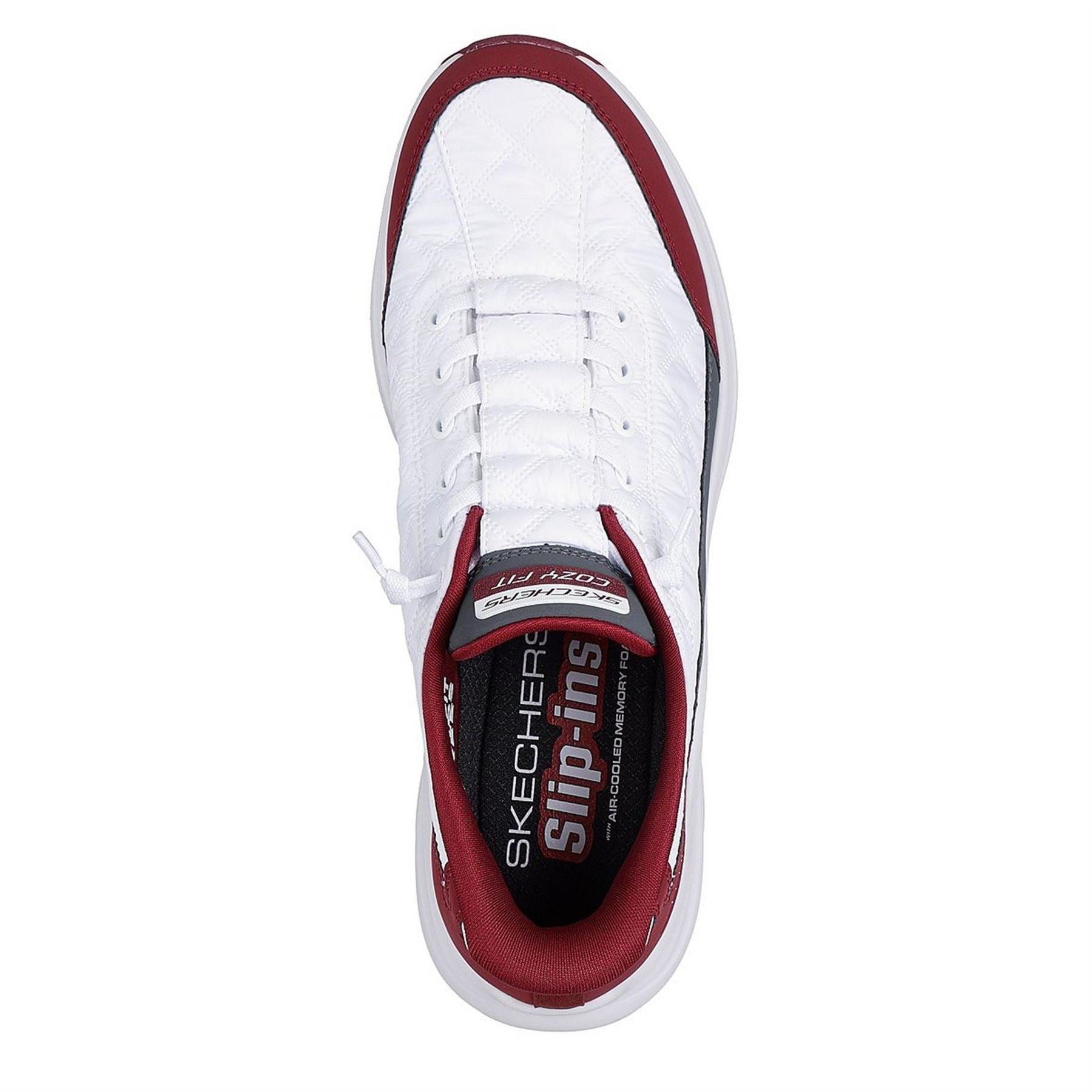 Skechers Mens Quilted Upper Sneaker Slip On Trainers
