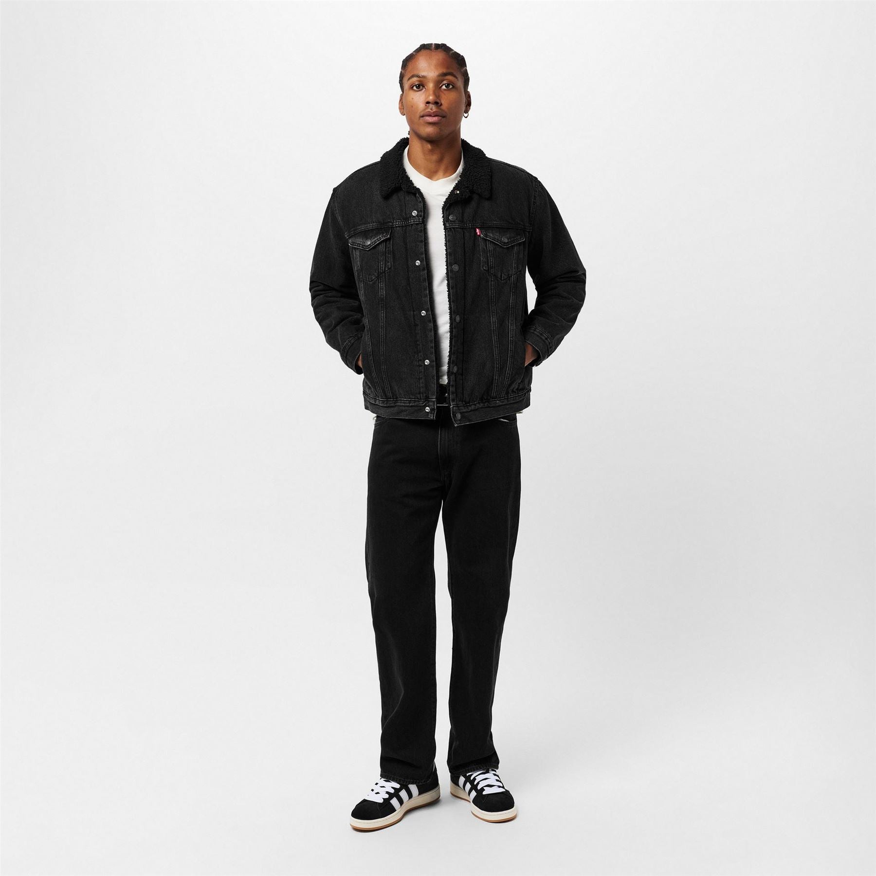 Levis Type 3 Sherpa Cotton Mix Long Sleeve Denim Jacket