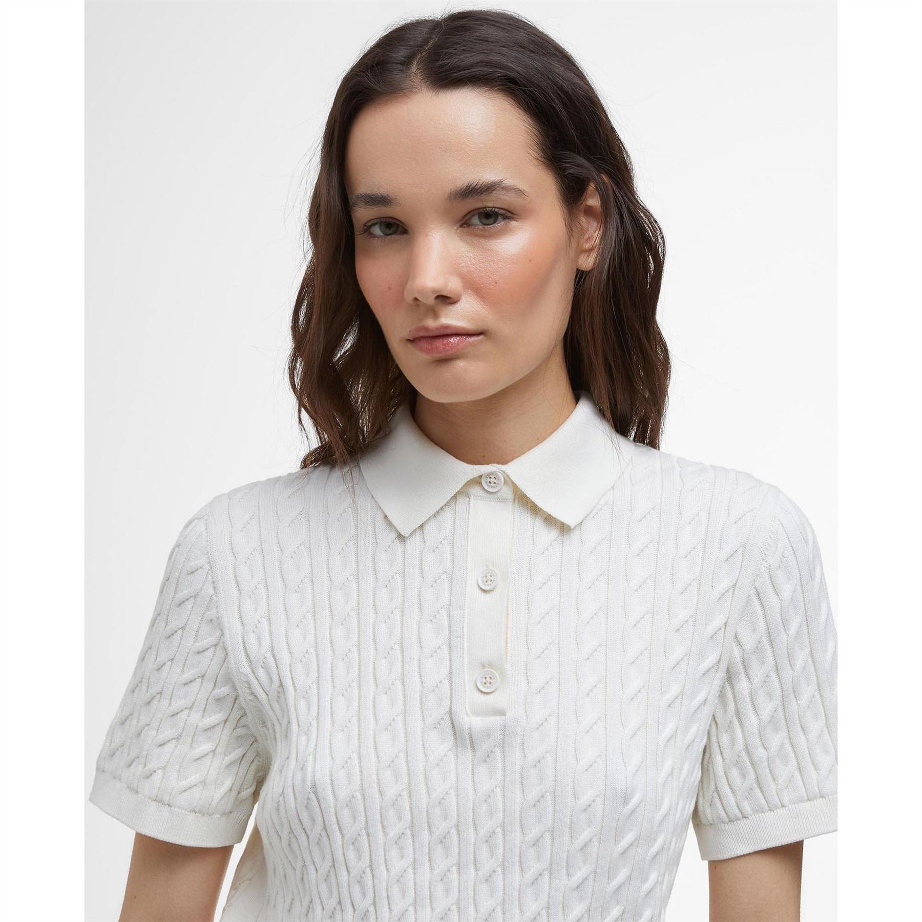 Barbour  Short Sleeve Polo Neck Jumper