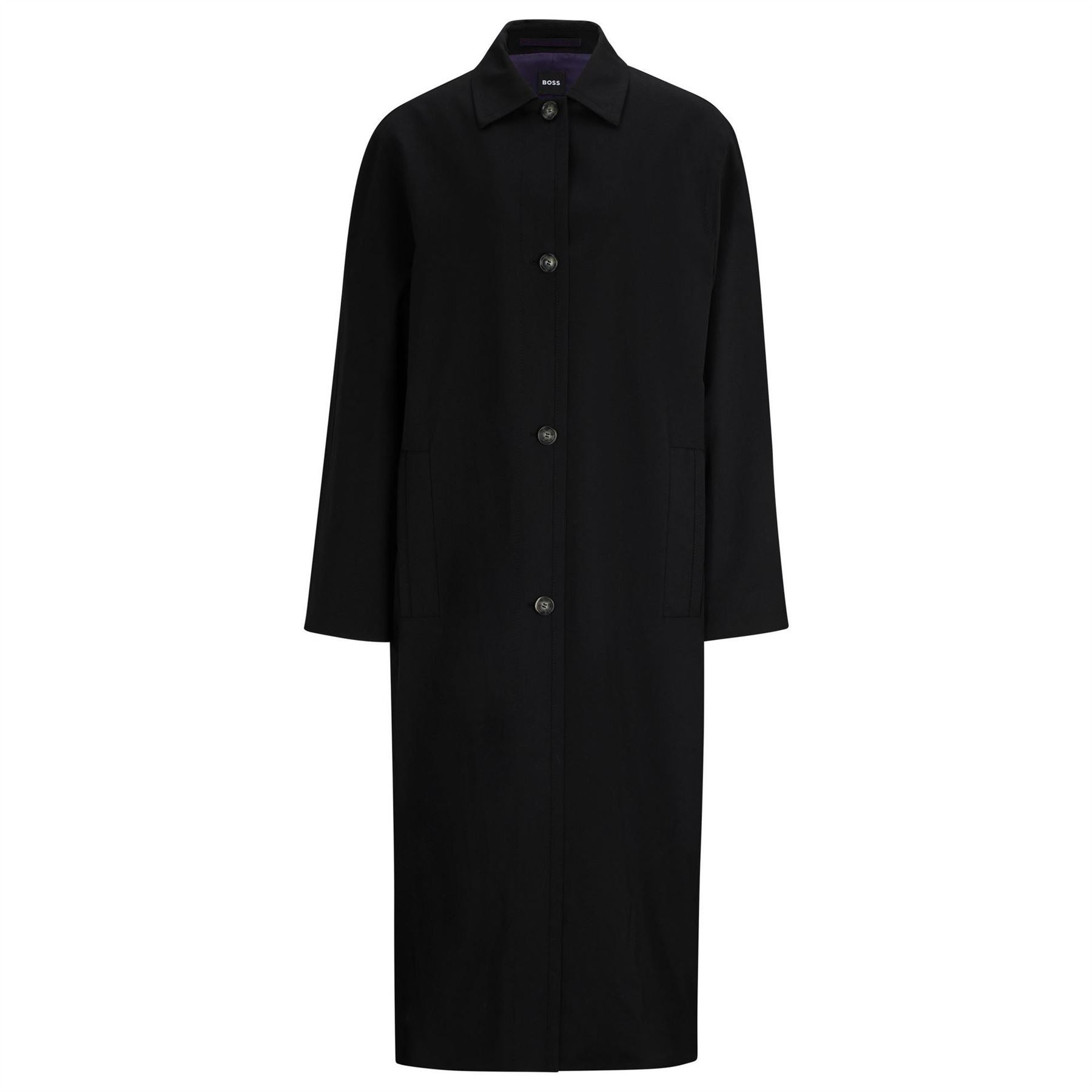 Boss Copilot Solid Patterned Over Coat