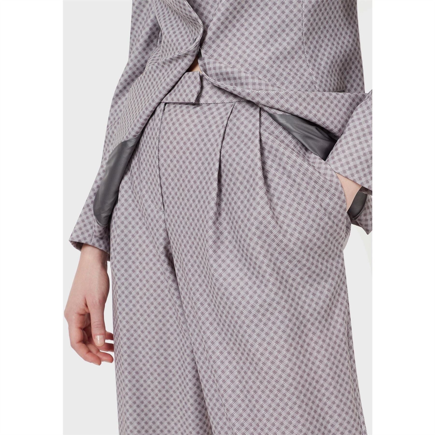 Emporio Armani Pleated Straight Leg Trouser